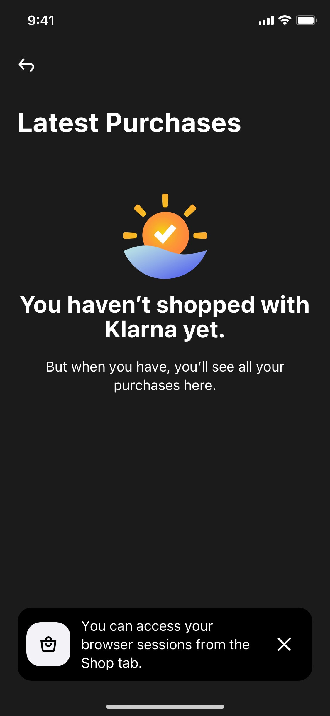 Klarna iOS screen 567
