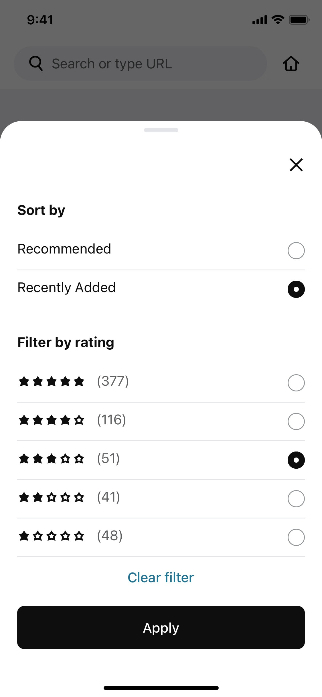 Klarna iOS screen 443