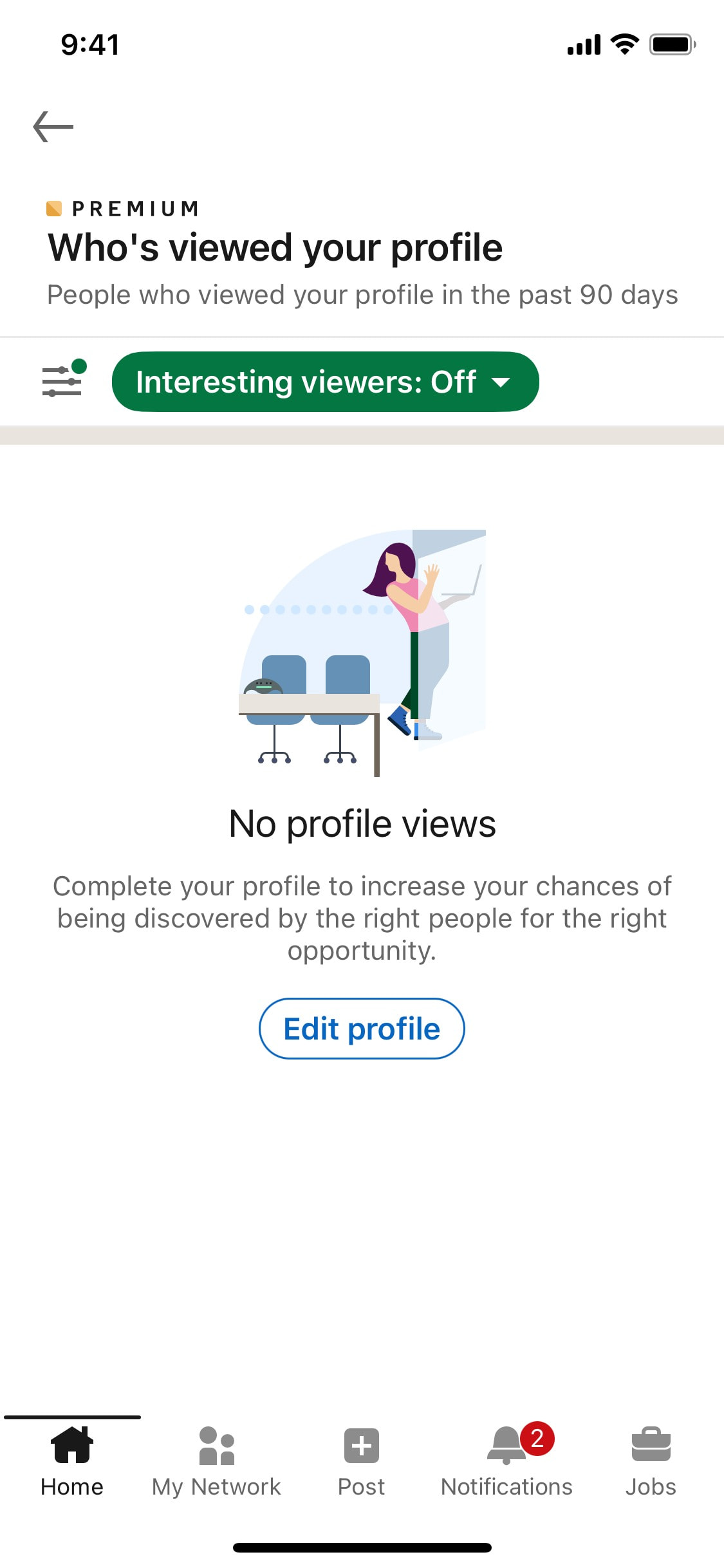LinkedIn iOS screen 93