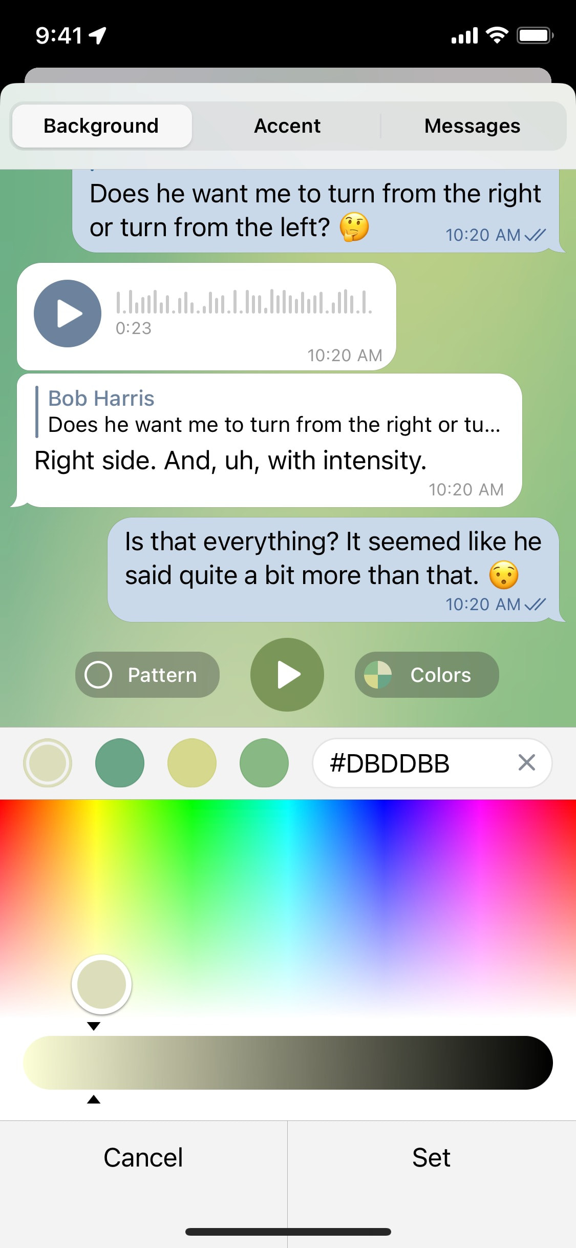 Telegram iOS screen 392