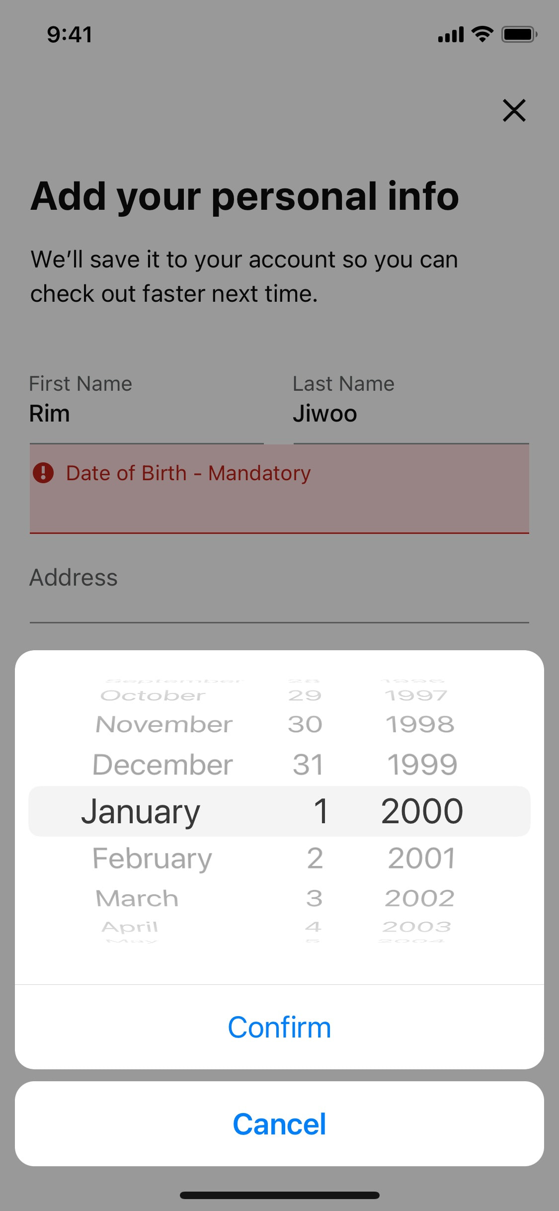 Klarna iOS screen 114