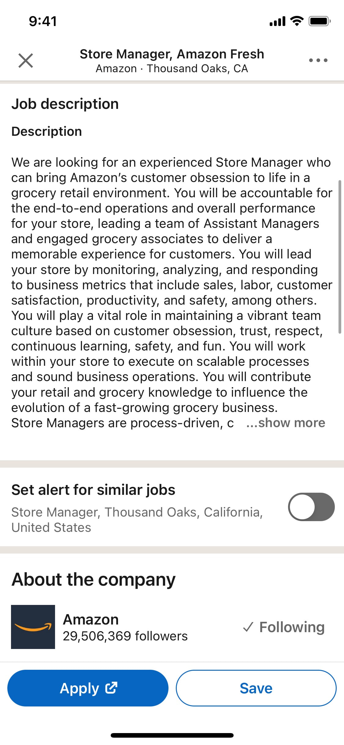 LinkedIn iOS screen 518