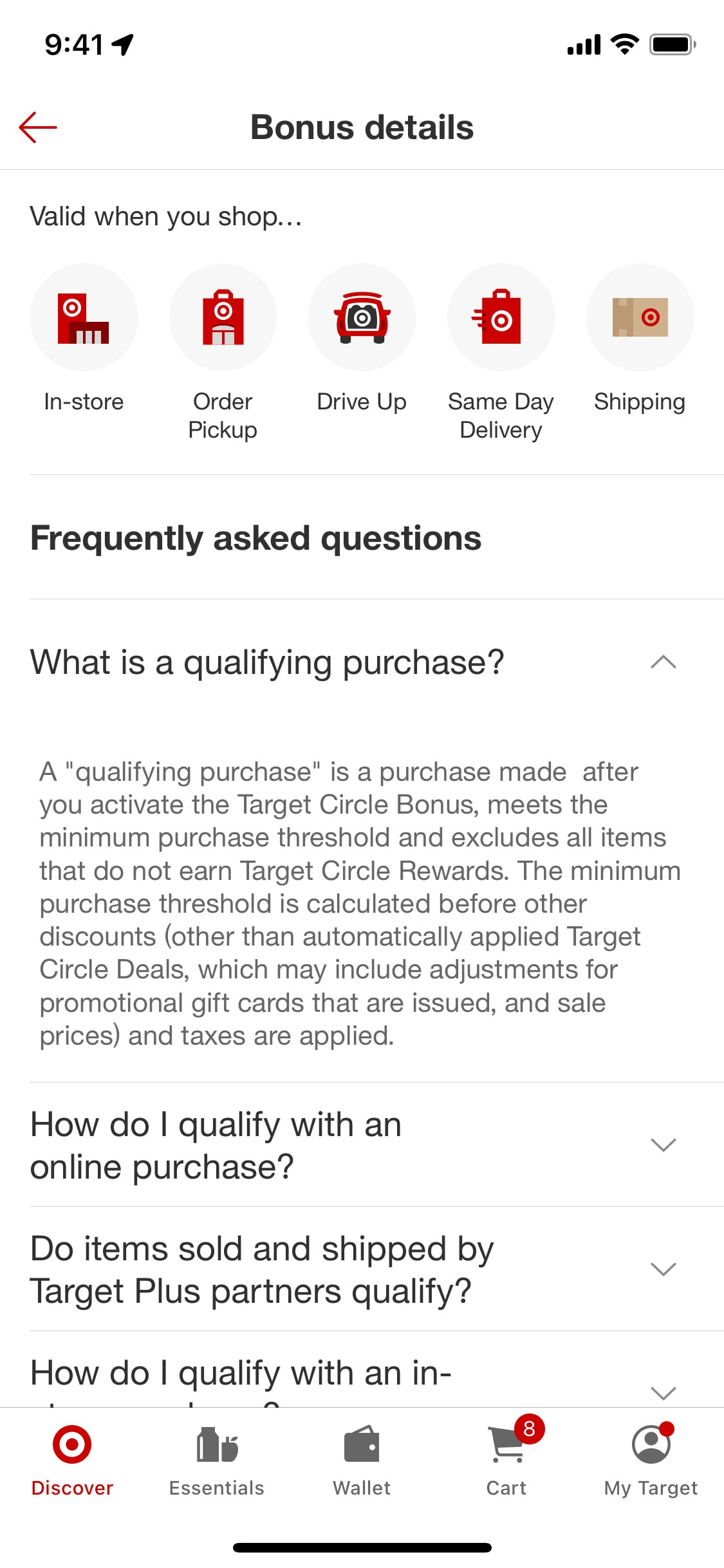 Target iOS screen 657