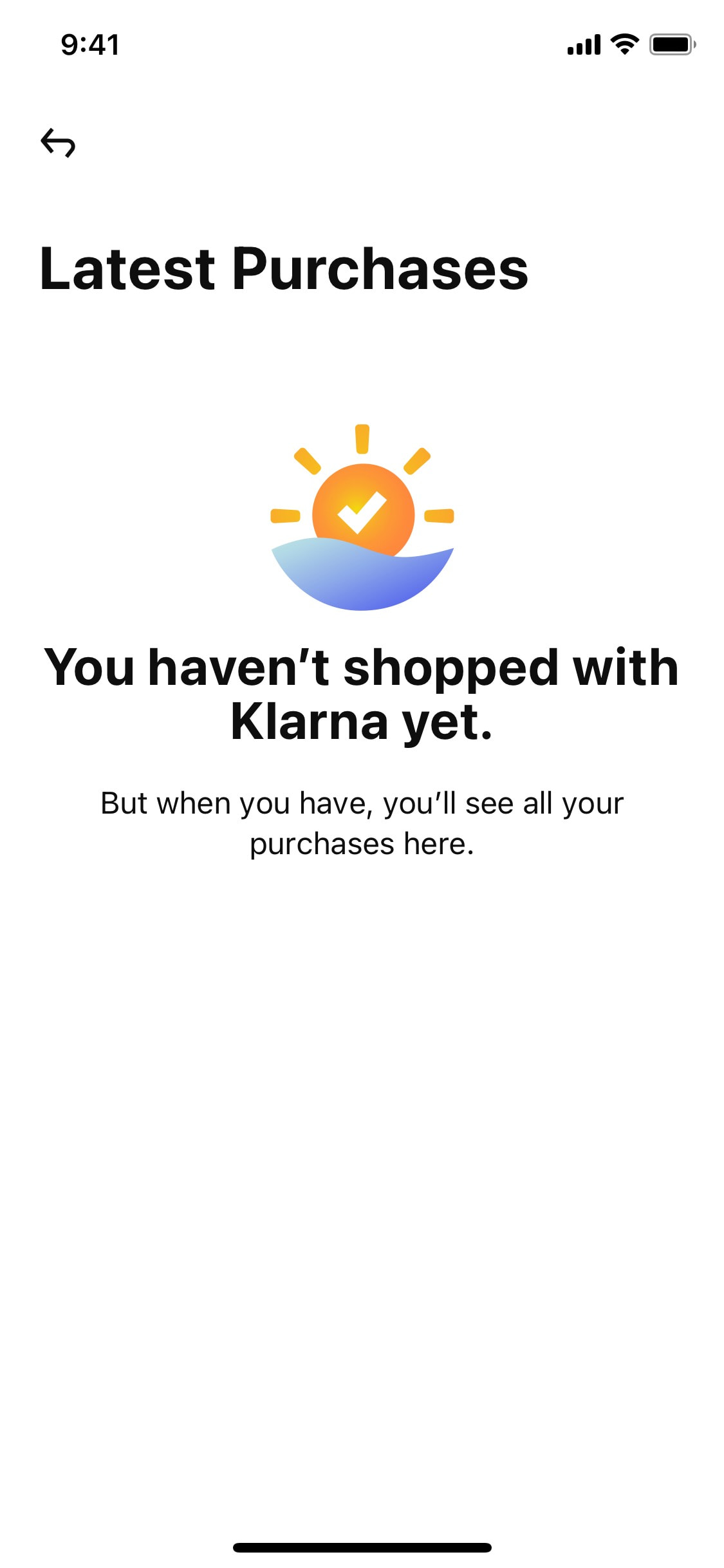 Klarna iOS screen 260