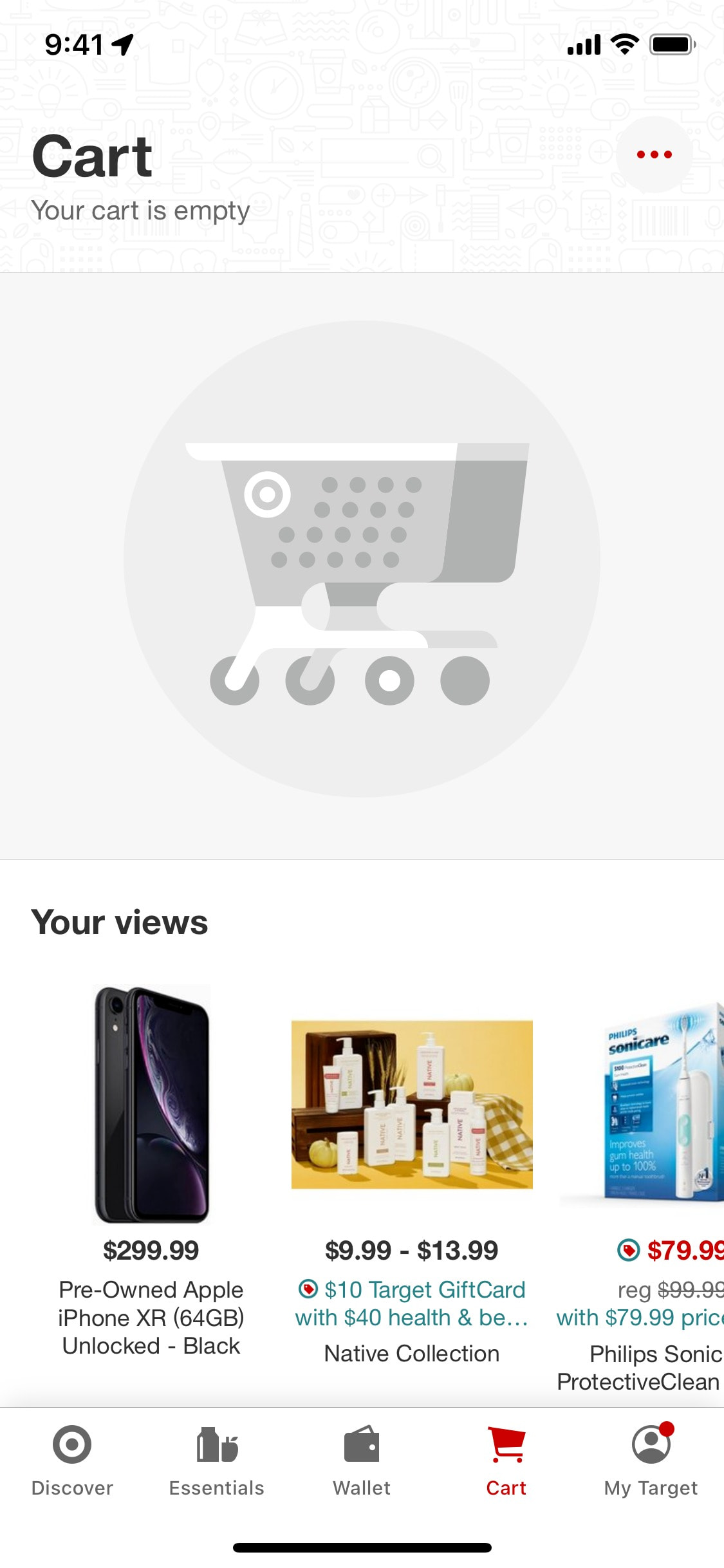 Target iOS screen 420