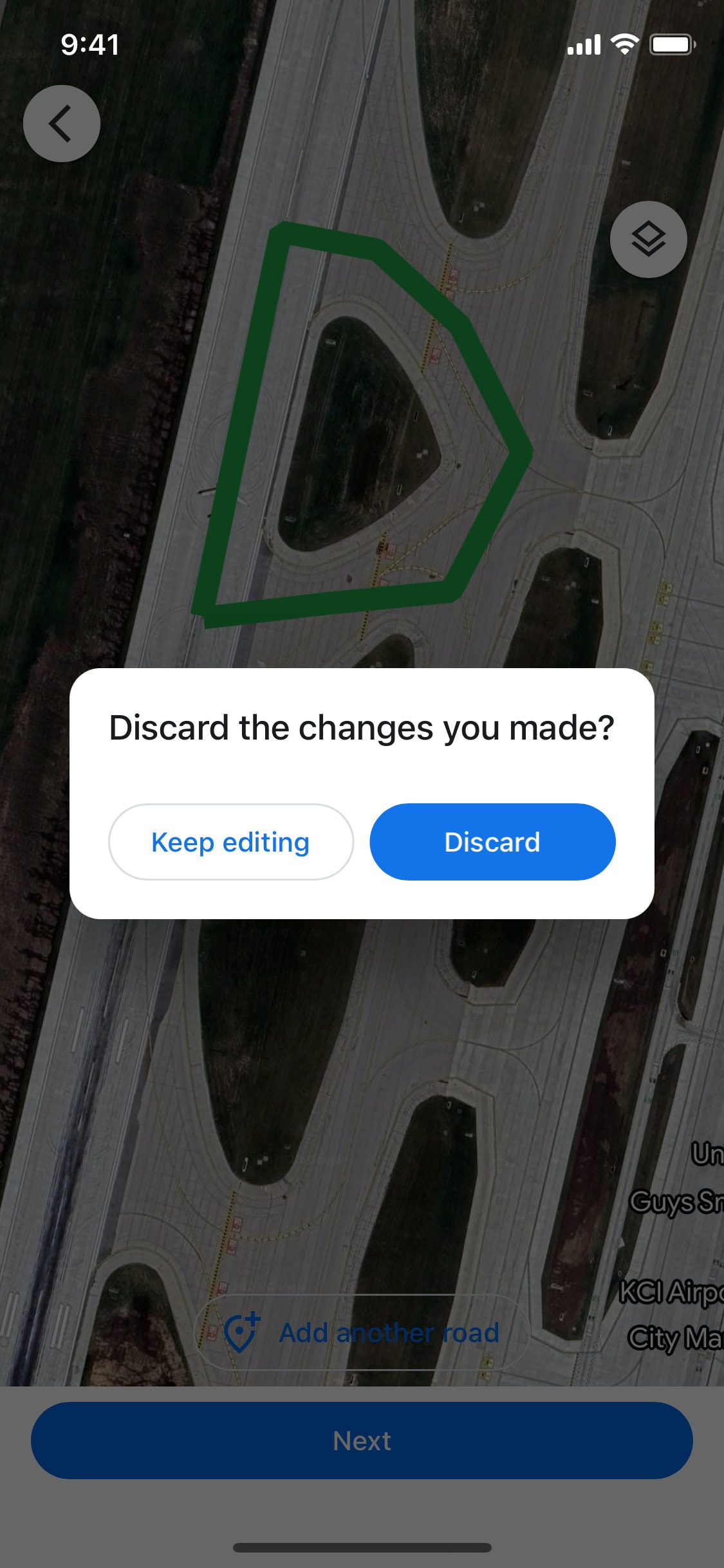 Google Maps iOS screen 164