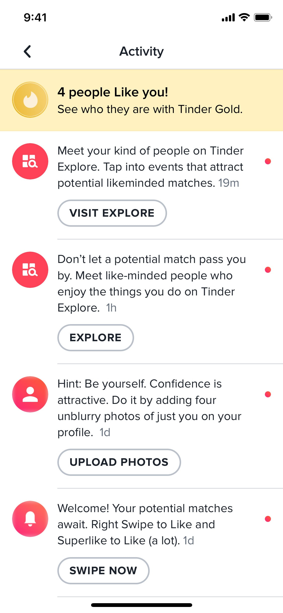 Tinder iOS screen 110