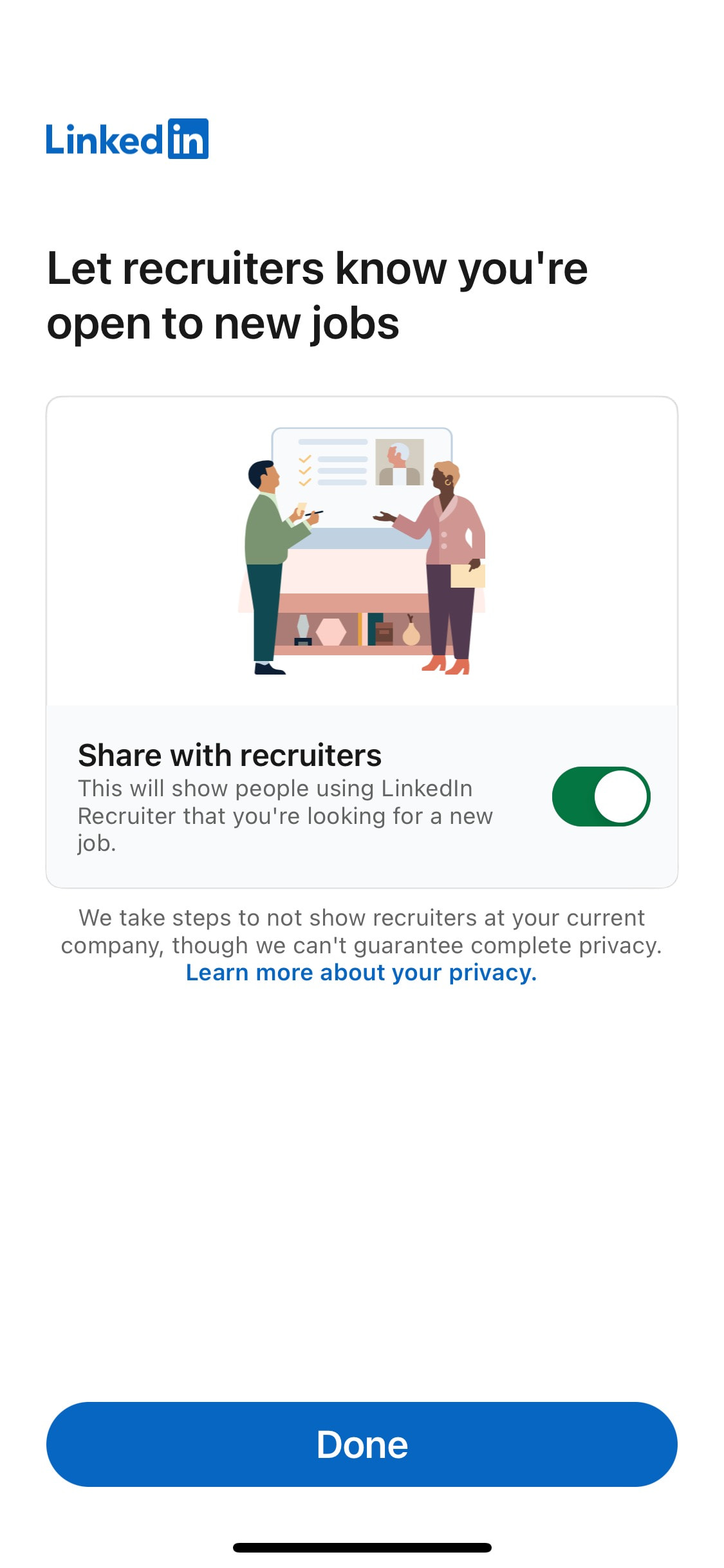 LinkedIn iOS screen 174