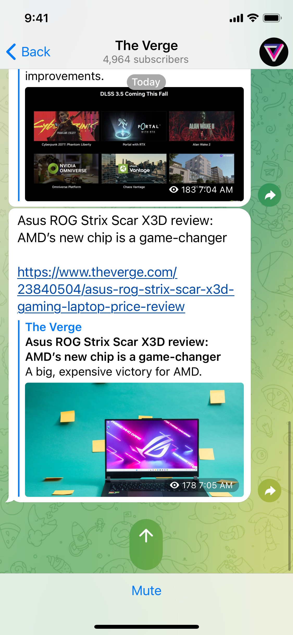 Telegram iOS screen 162