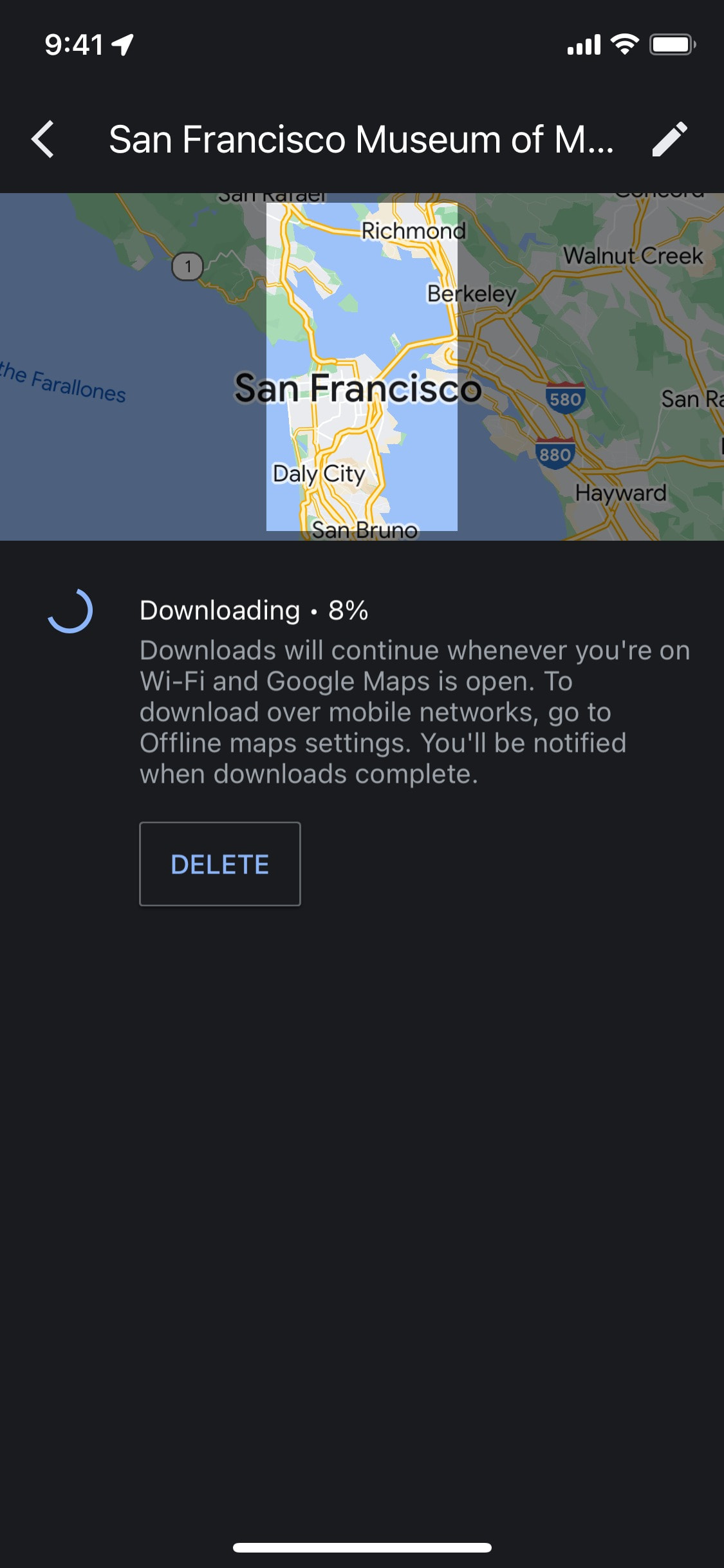 Google Maps iOS screen 173