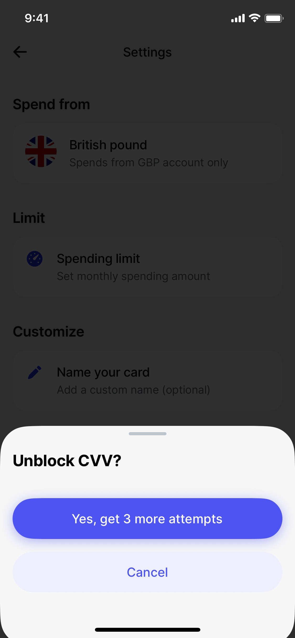 Revolut iOS screen 435