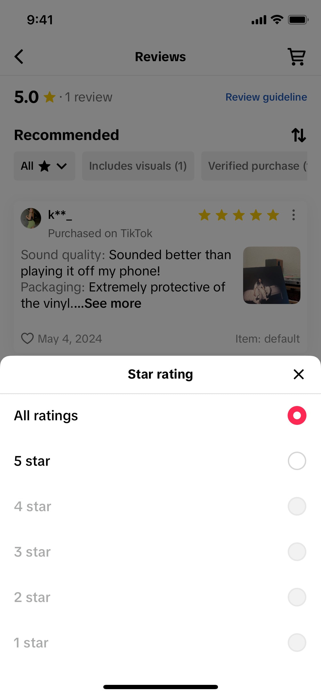 TikTok iOS screen 622