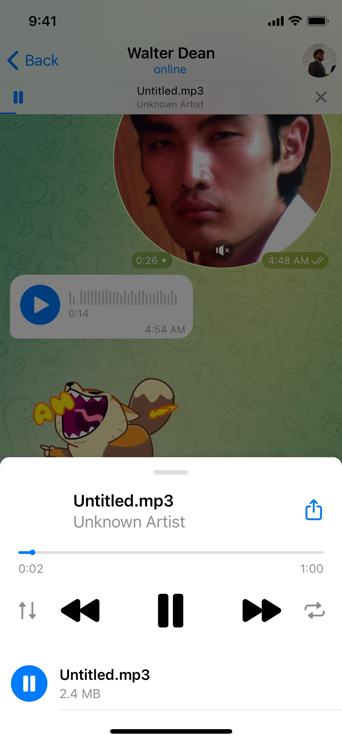 Telegram iOS screen 850