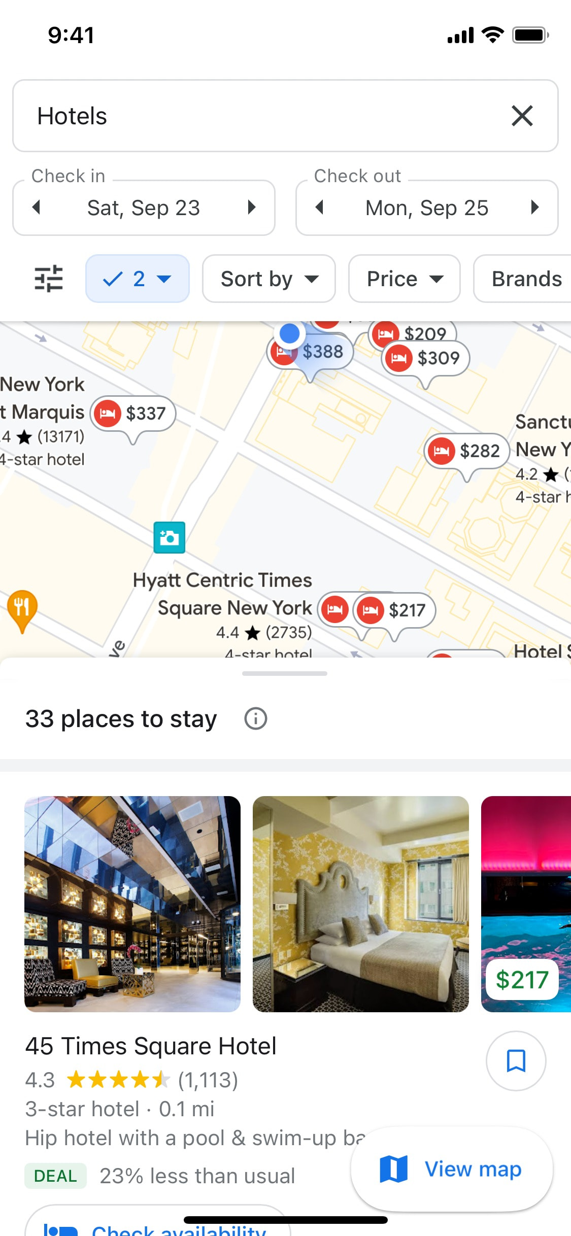 Google Maps iOS screen 327