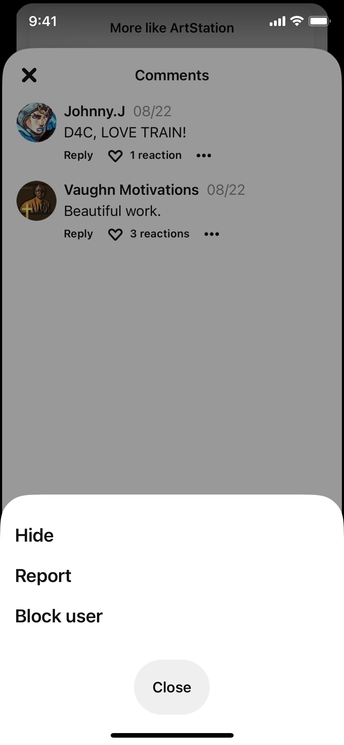 Pinterest iOS screen 322