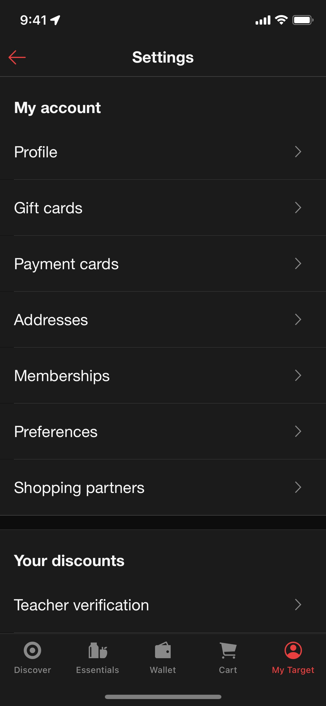 Target iOS screen 397