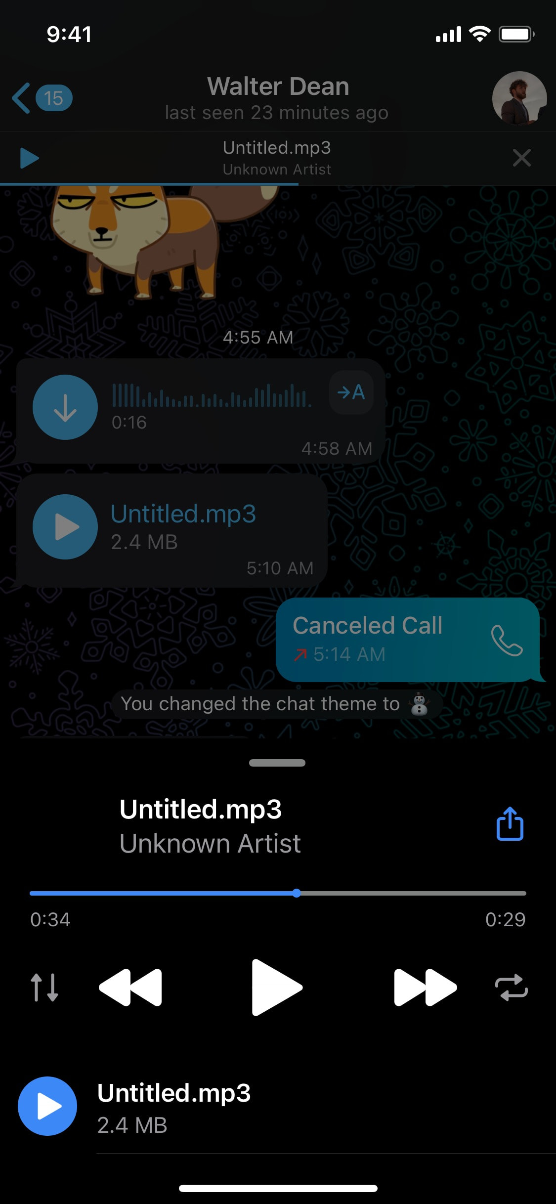 Telegram iOS screen 607