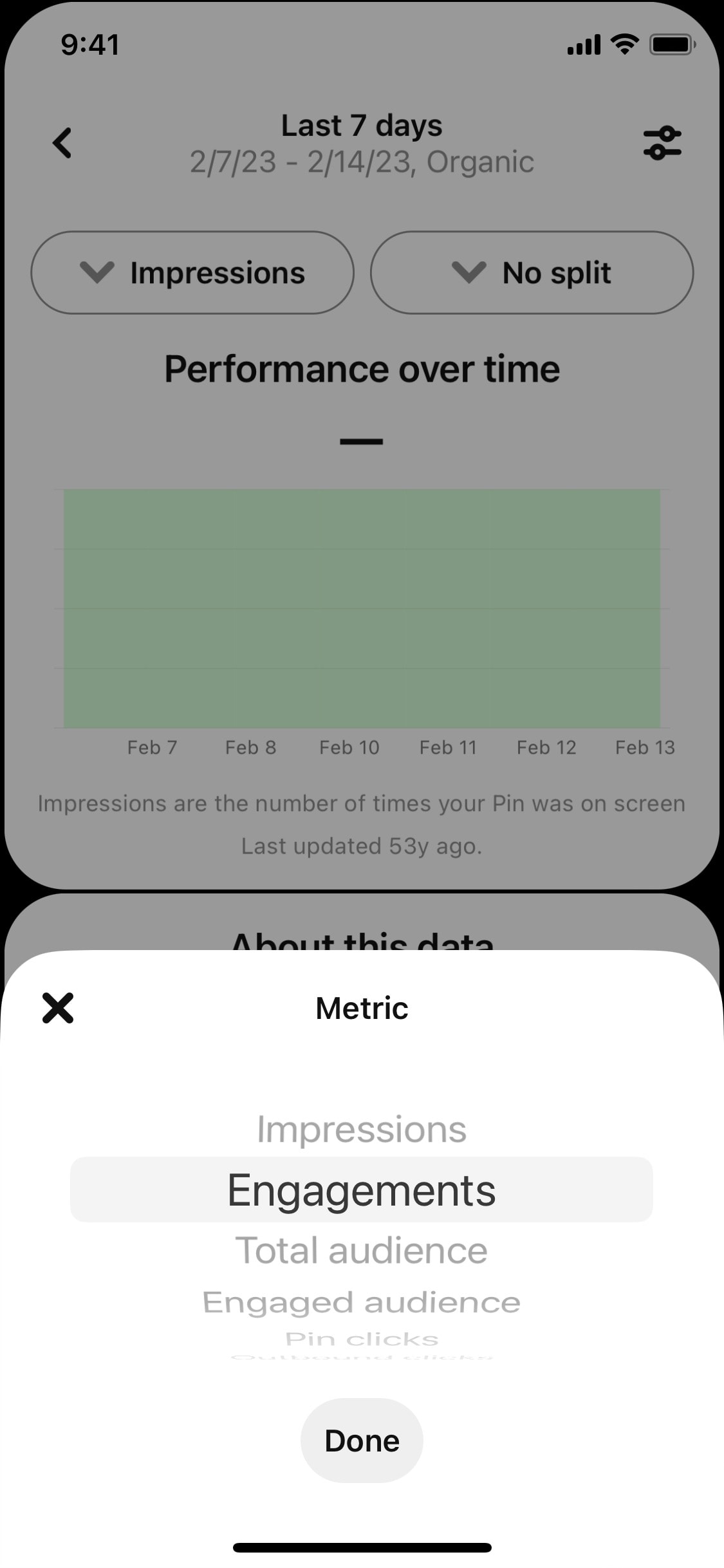 Pinterest iOS screen 336