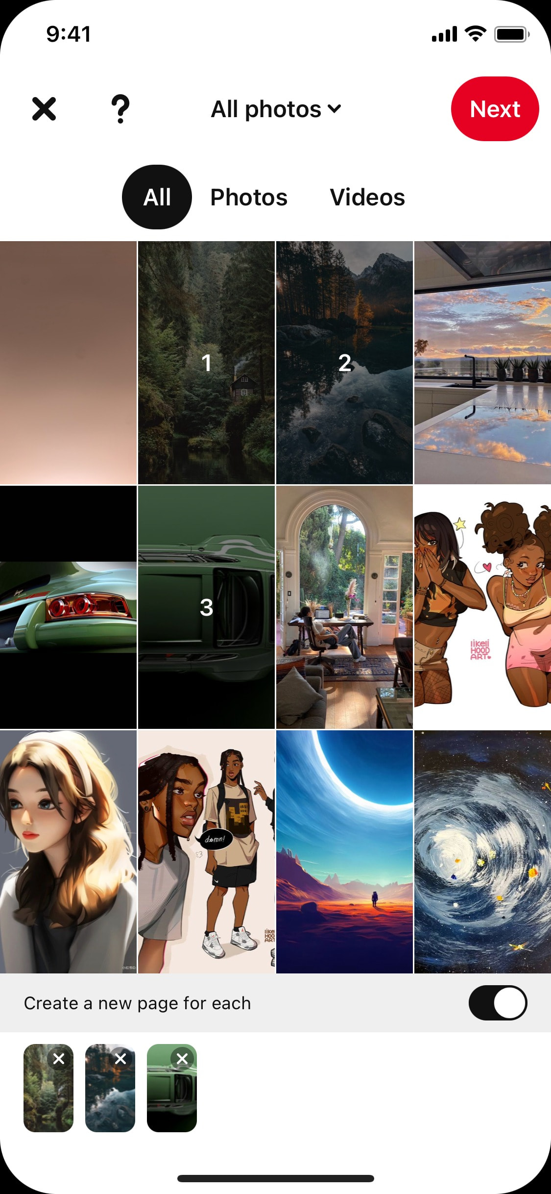 Pinterest iOS screen 393