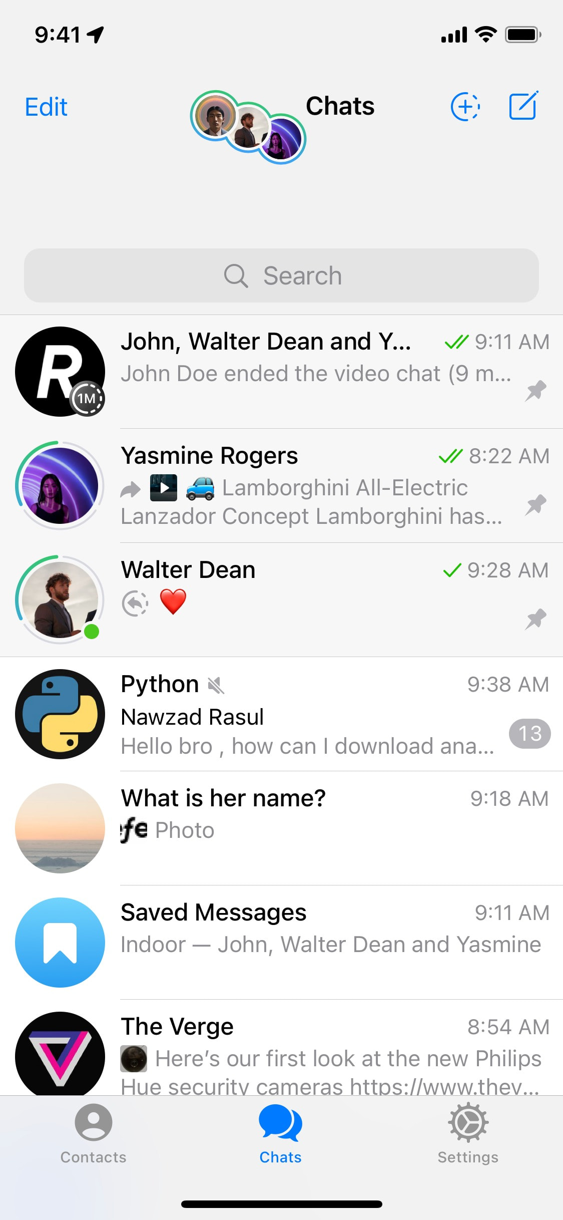Telegram iOS screen 519