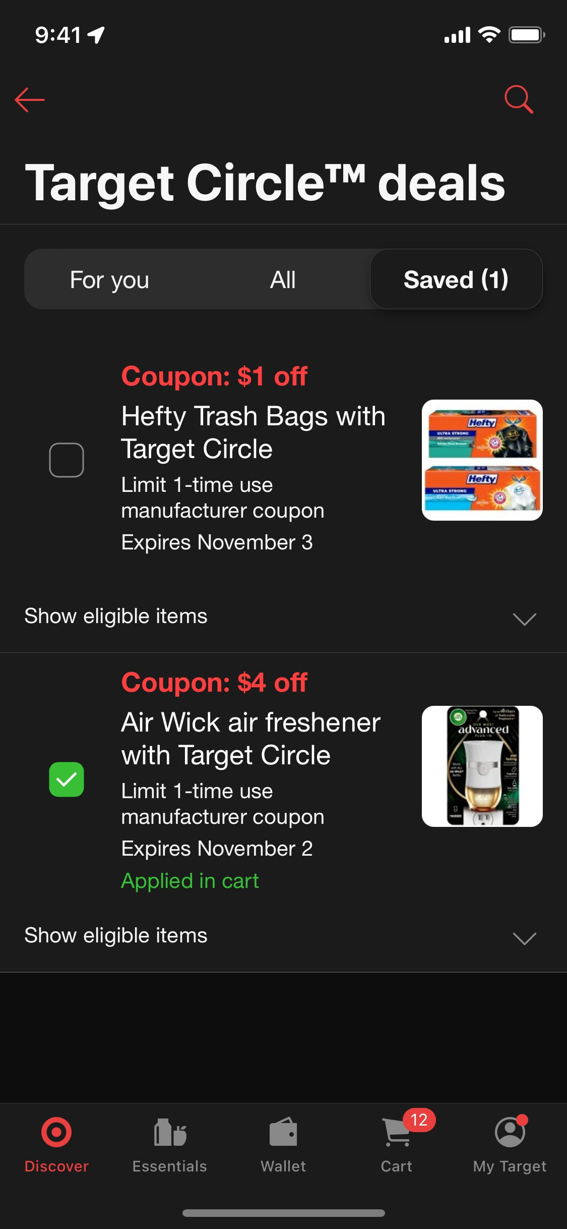 Target iOS screen 511