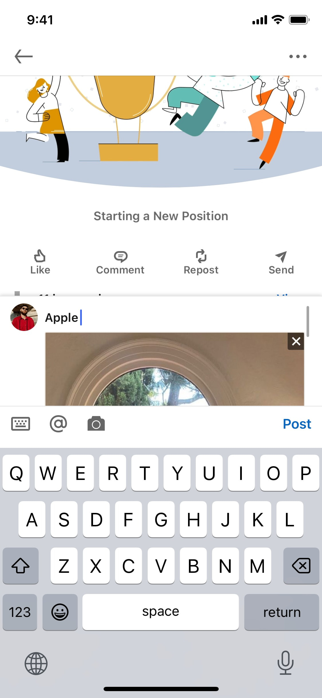 LinkedIn iOS screen 443