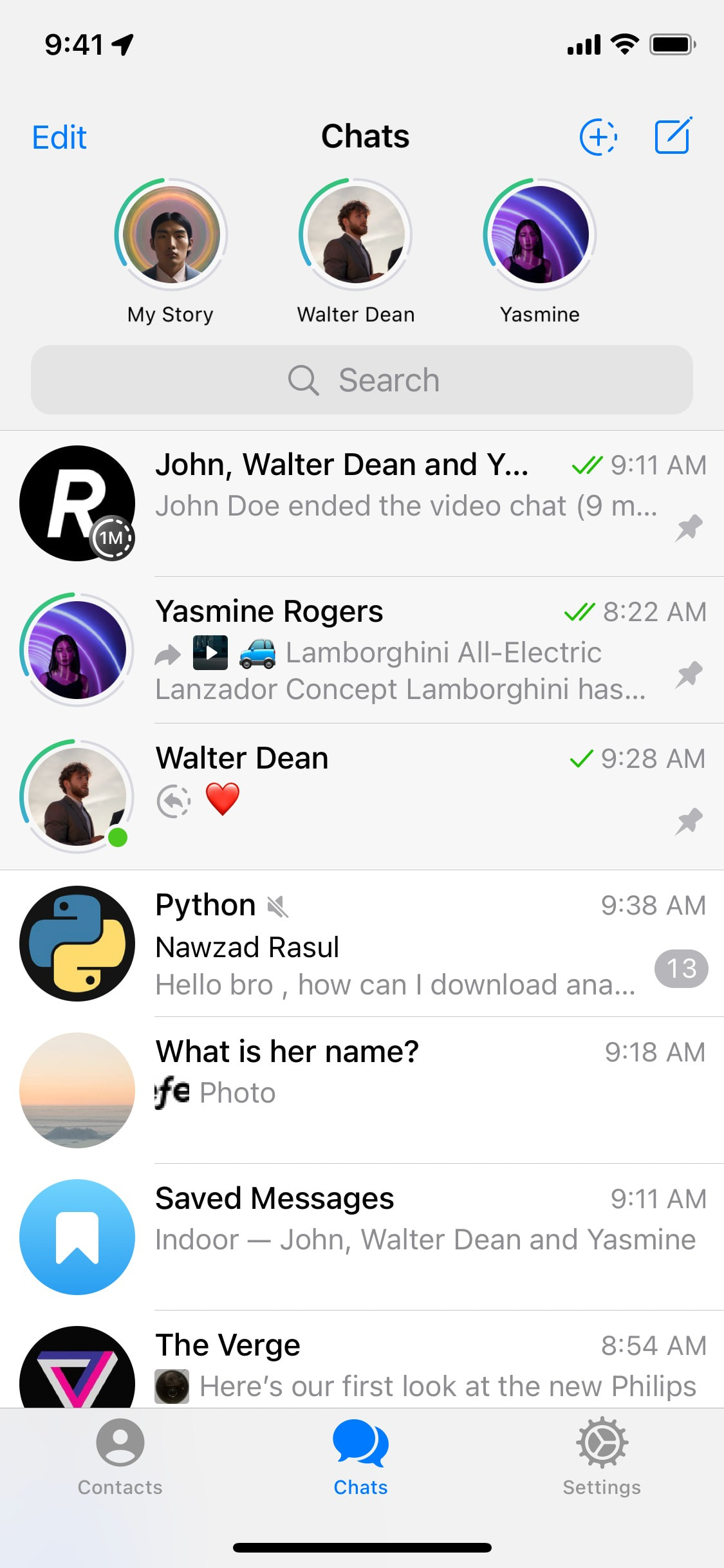 Telegram iOS screen 526