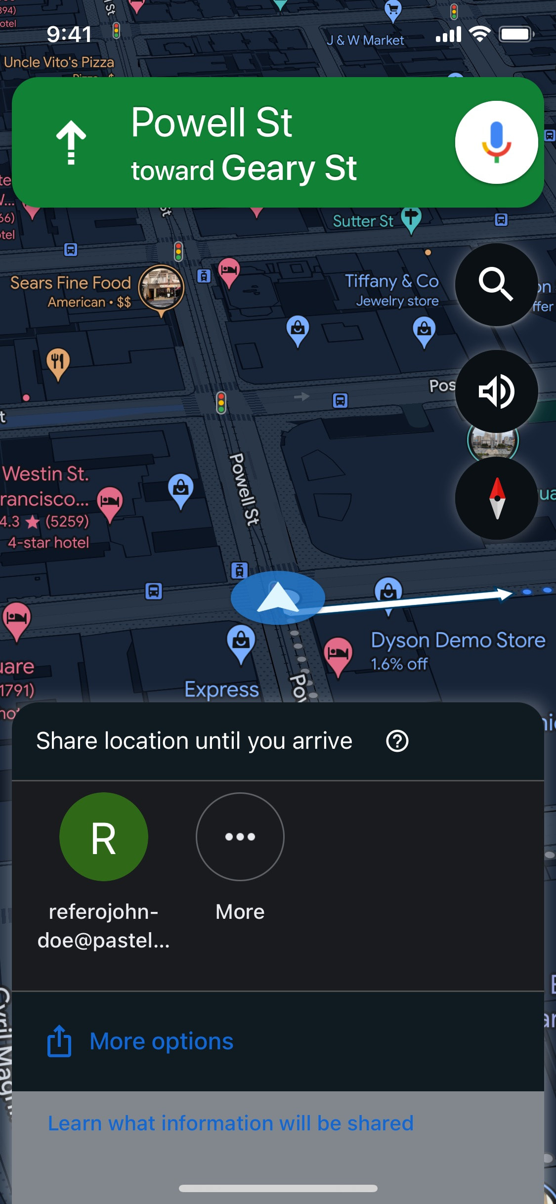 Google Maps iOS screen 656