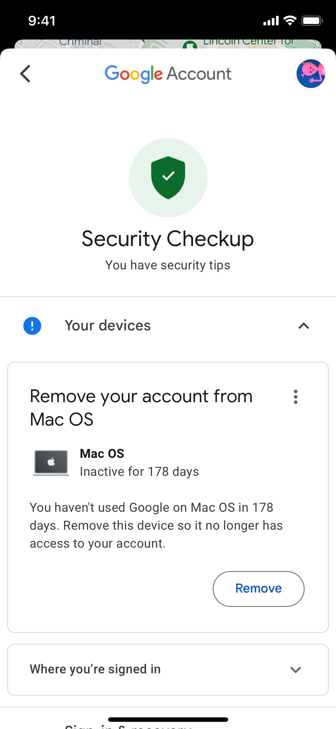 Google Maps iOS screen 36