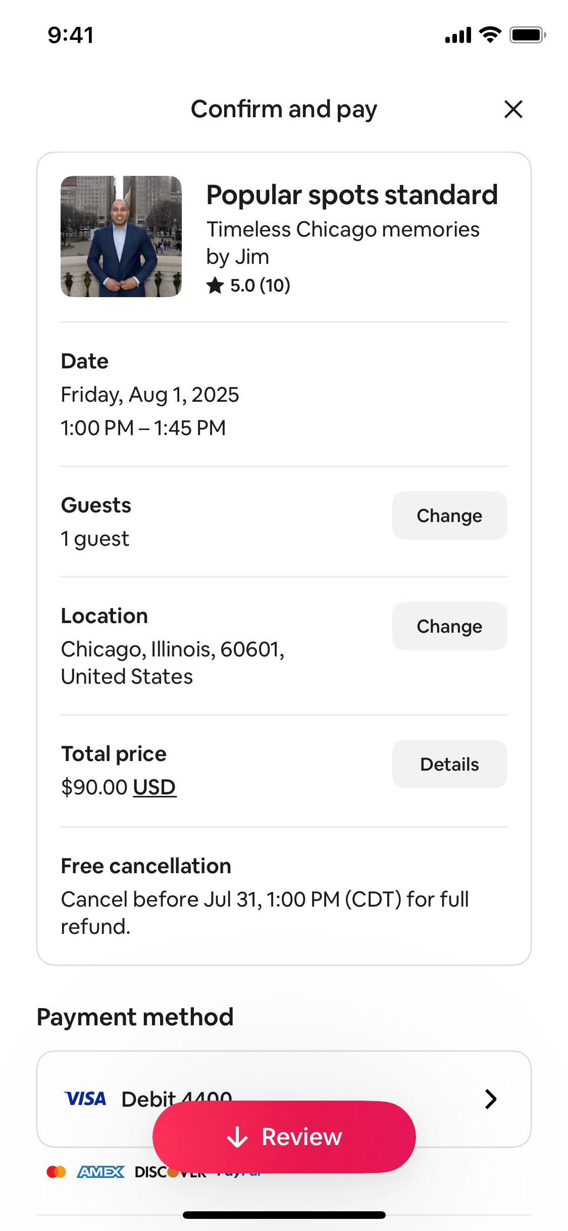 Airbnb iOS screen 520