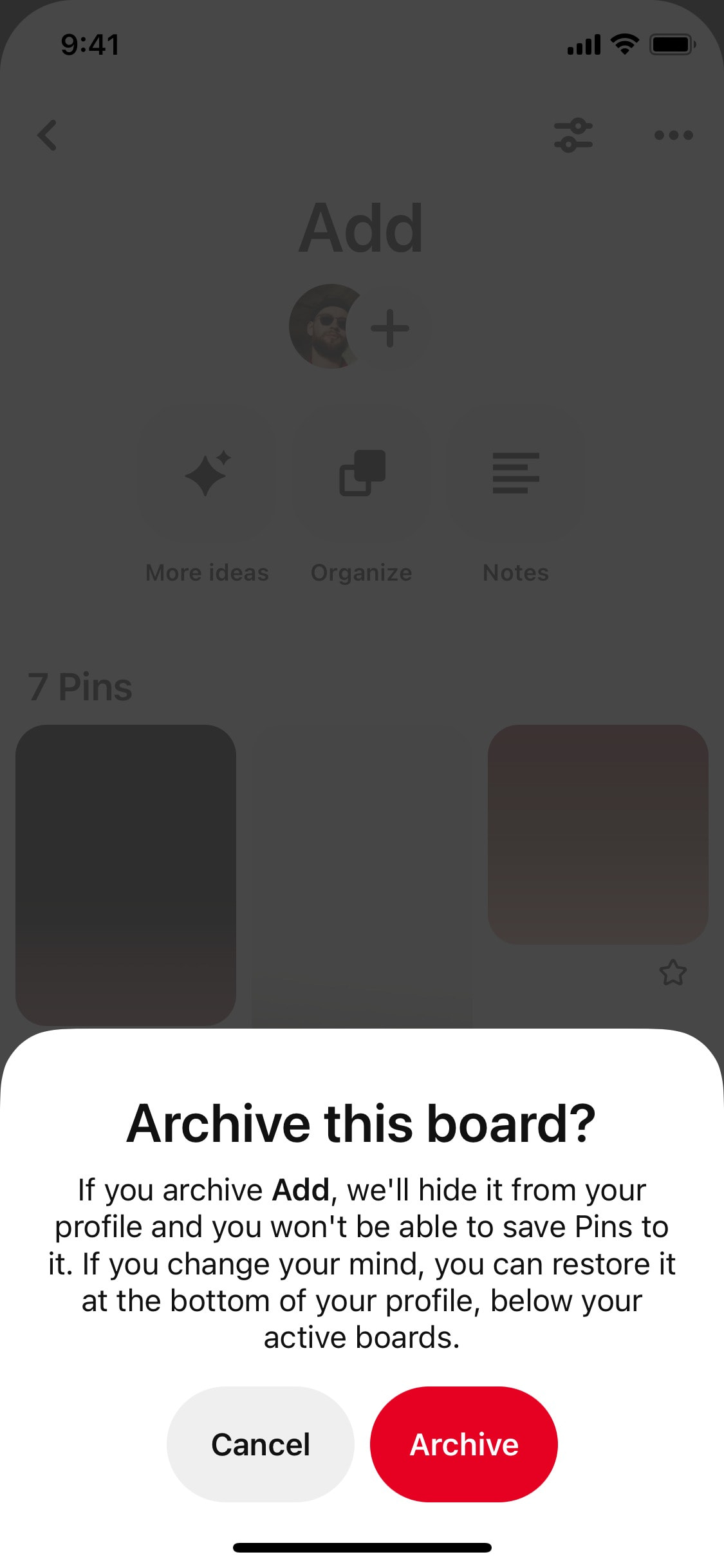 Pinterest iOS screen 353