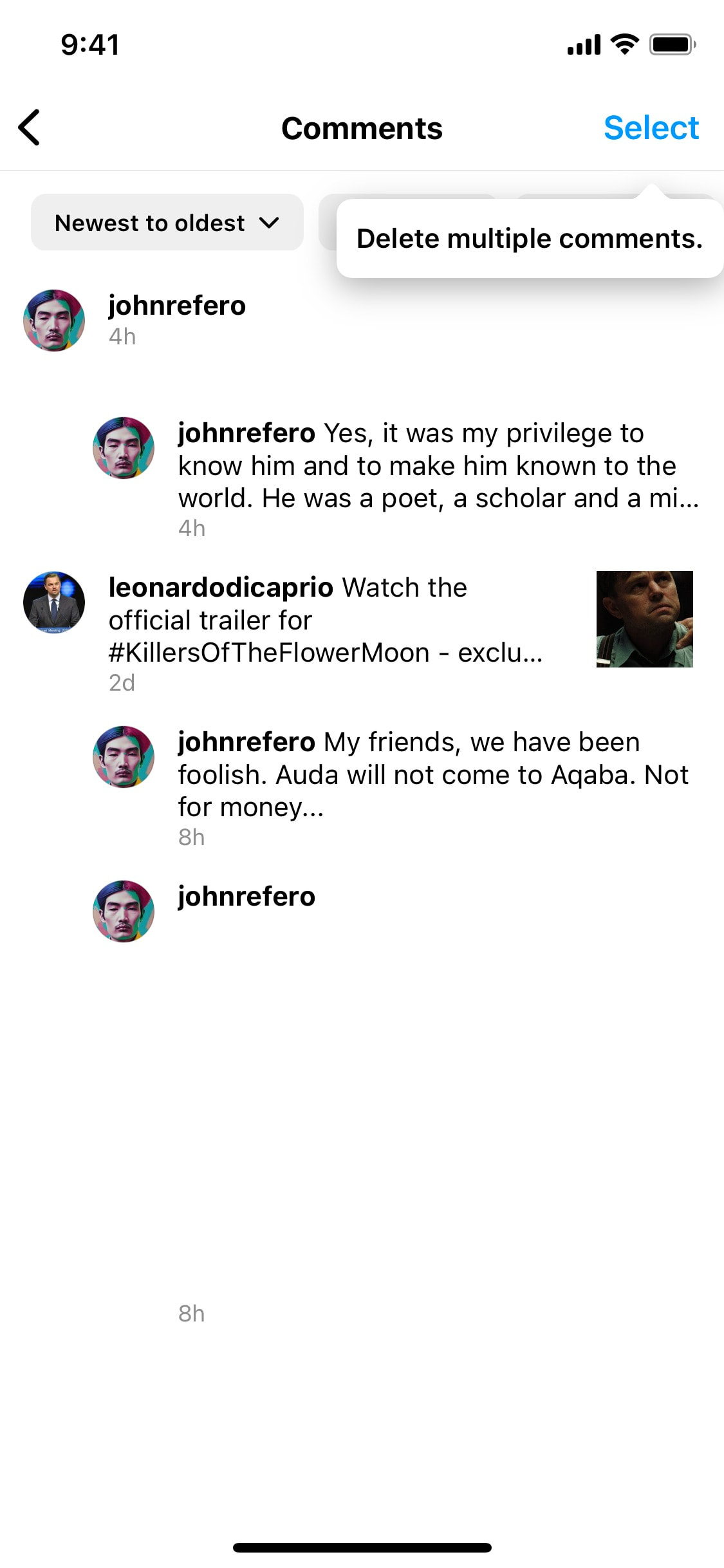 Instagram iOS screen 1002
