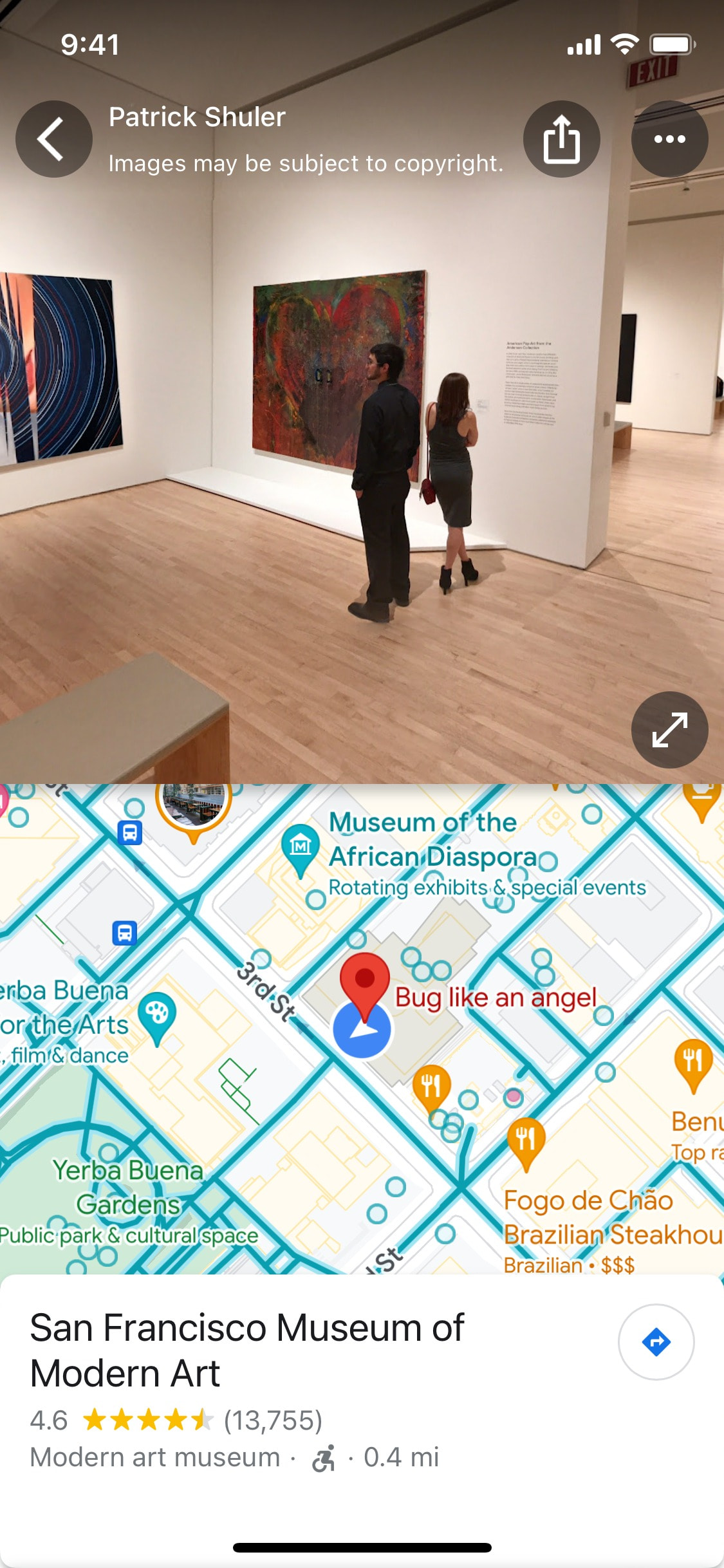 Google Maps iOS screen 328