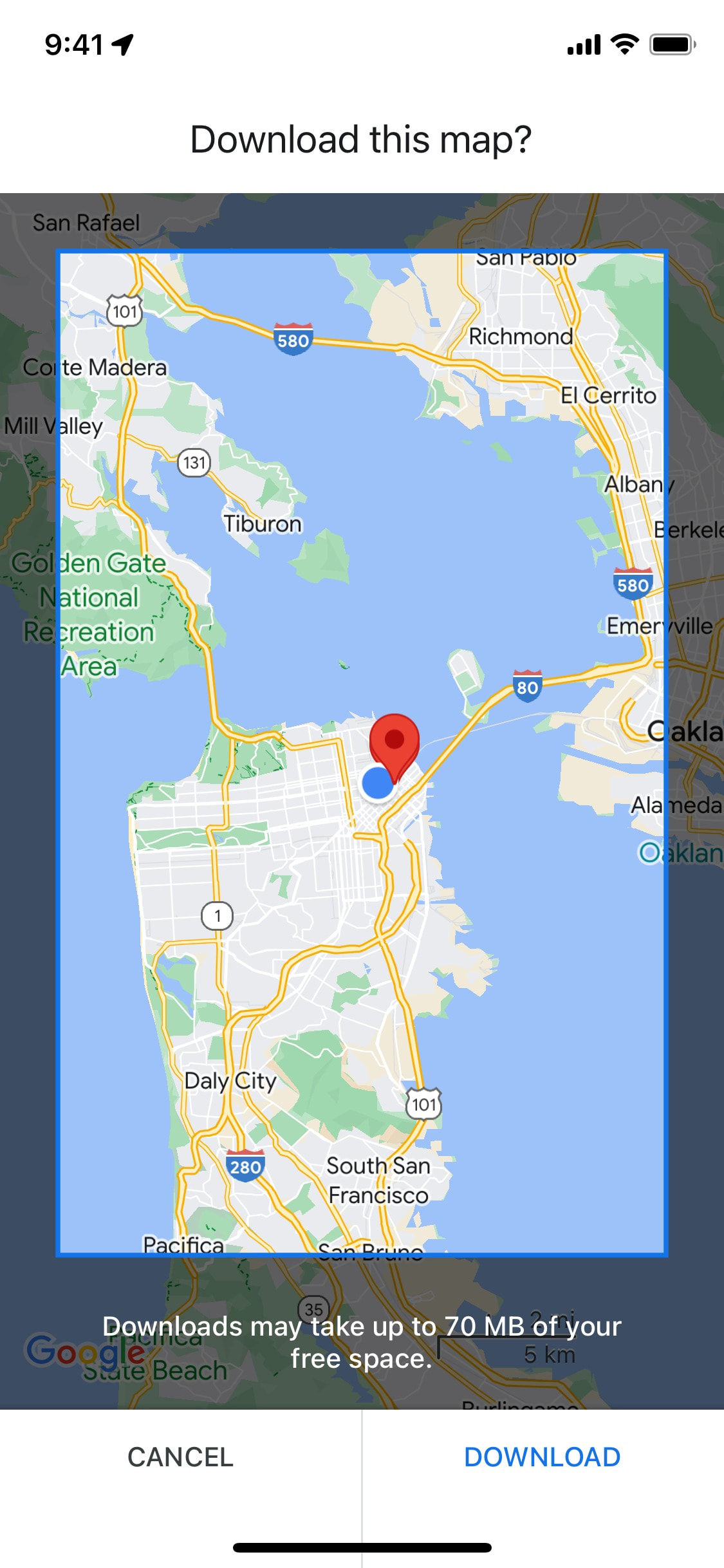 Google Maps iOS screen 402