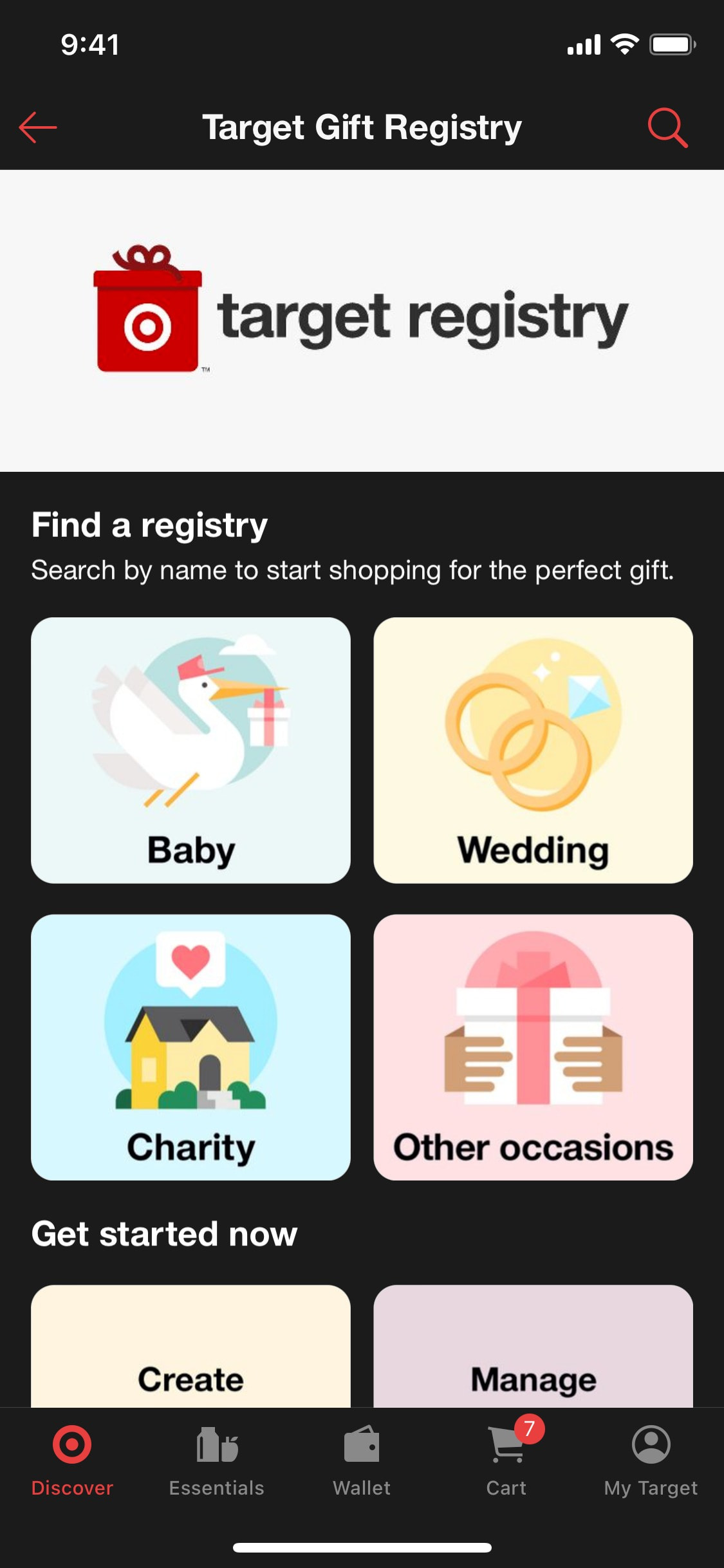 Target iOS screen 401