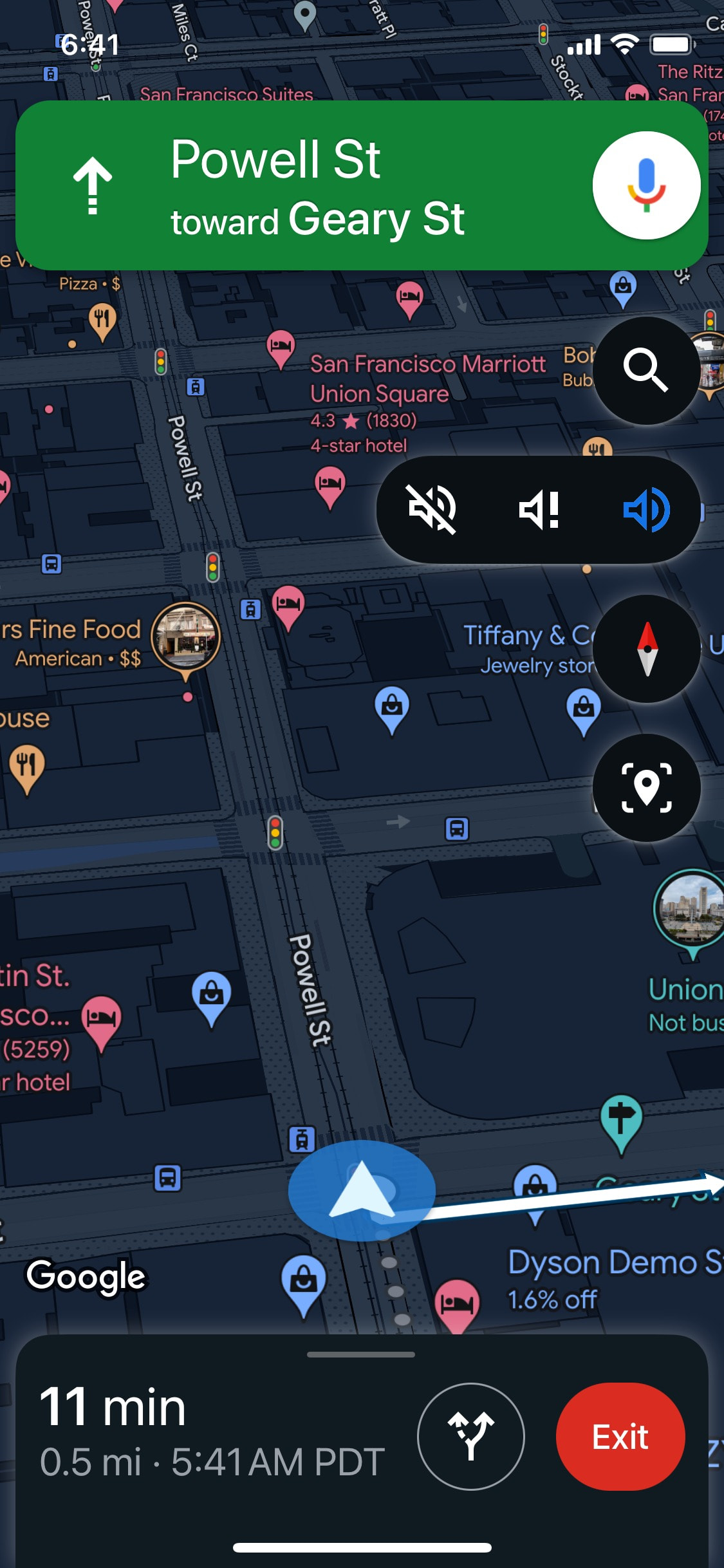 Google Maps iOS screen 381
