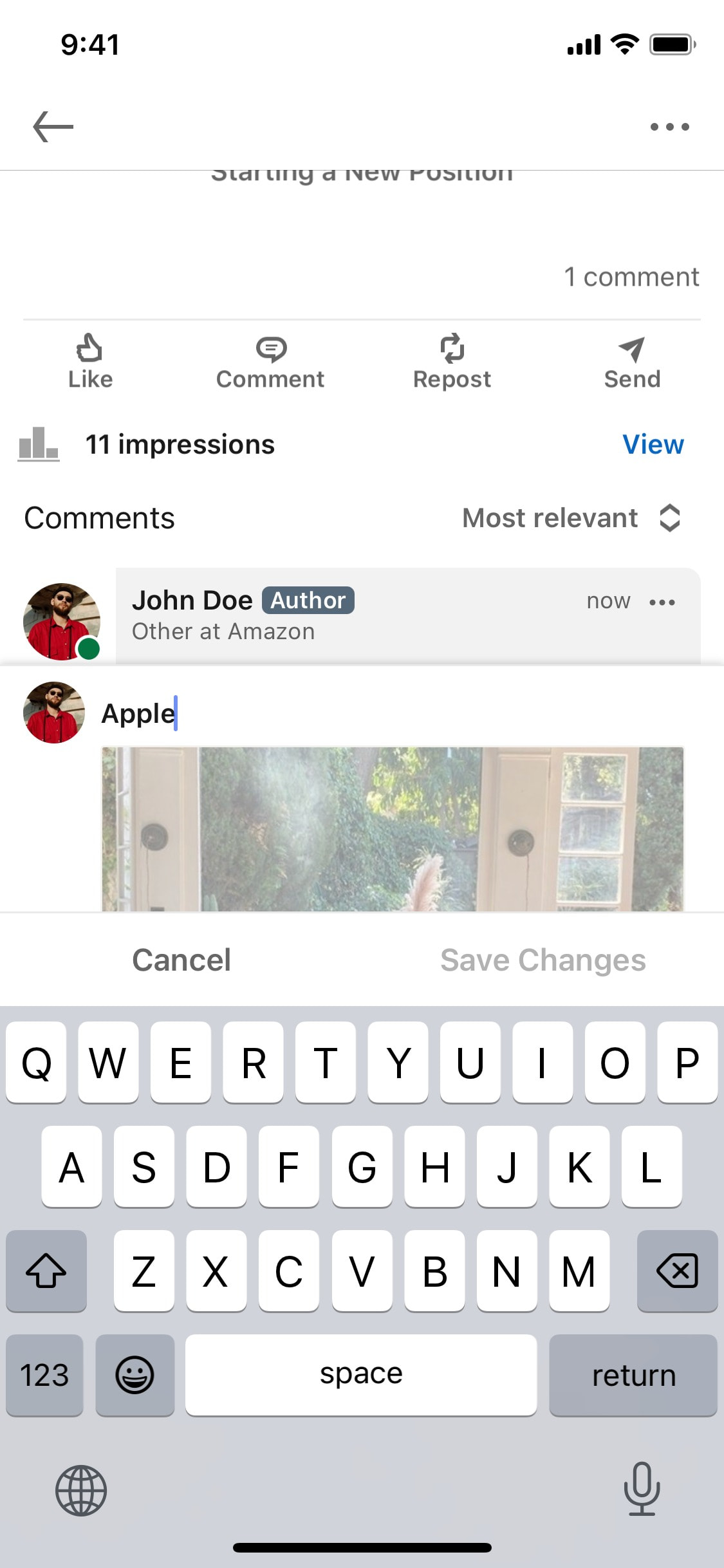 LinkedIn iOS screen 247