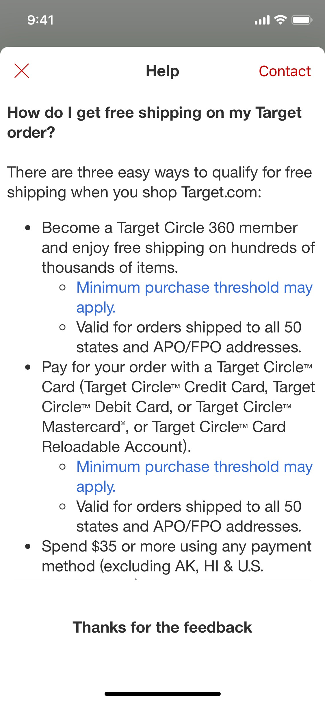 Target iOS screen 128