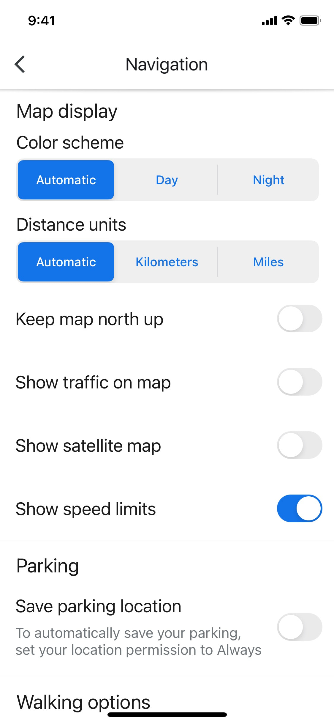 Google Maps iOS screen 197