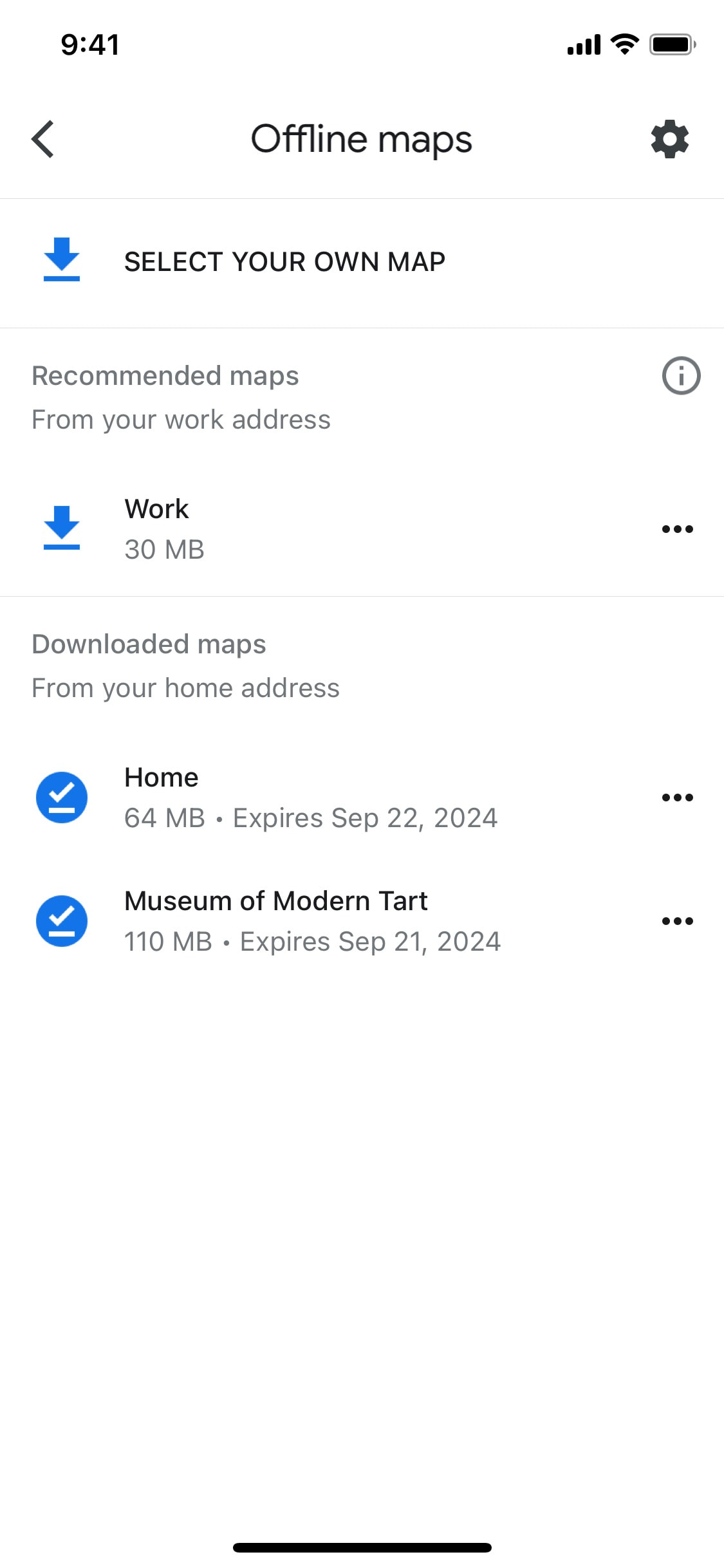 Google Maps iOS screen 565