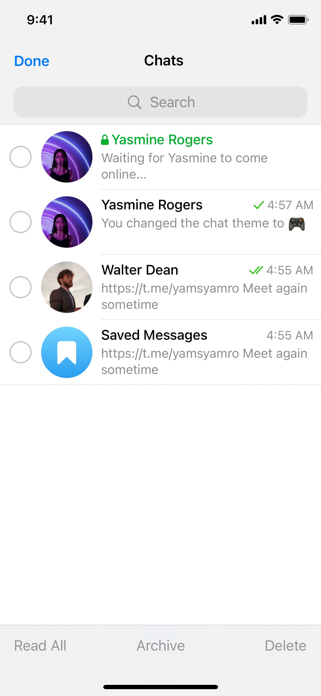 Telegram iOS screen 285