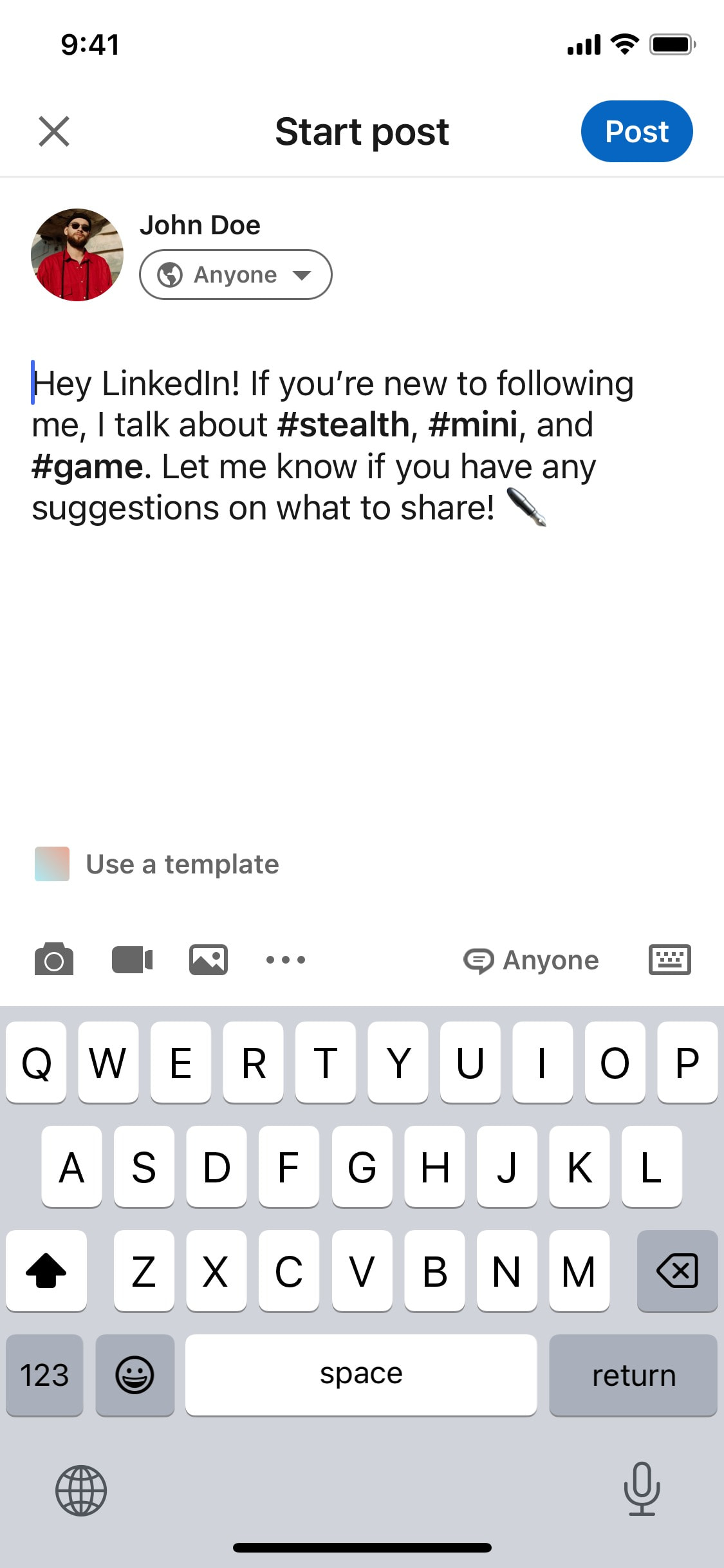 LinkedIn iOS screen 485
