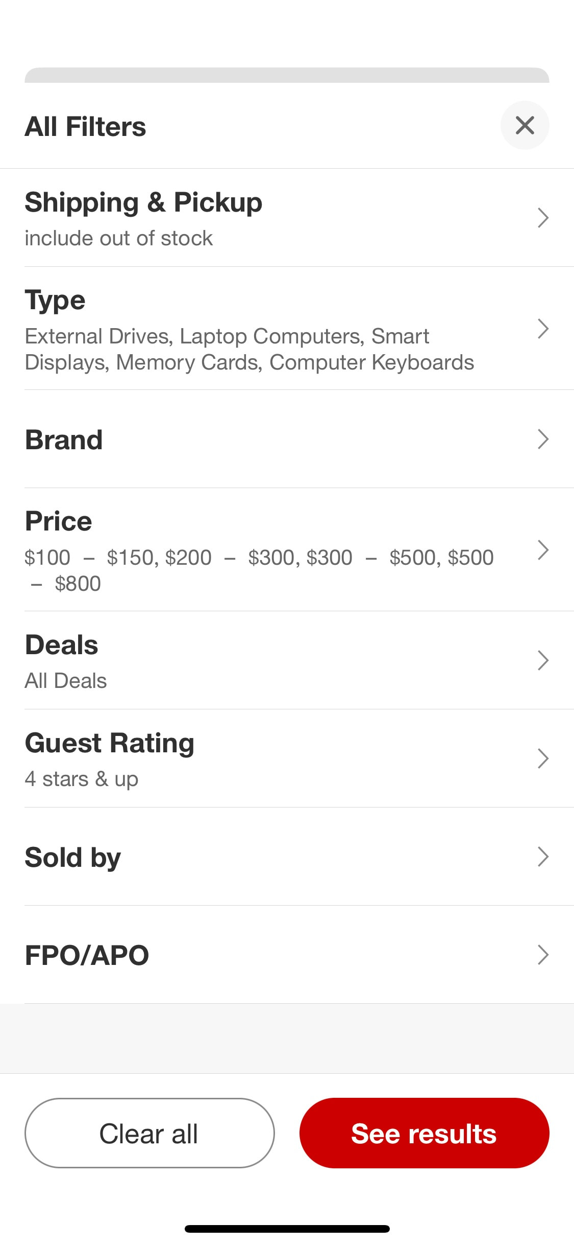 Target iOS screen 281