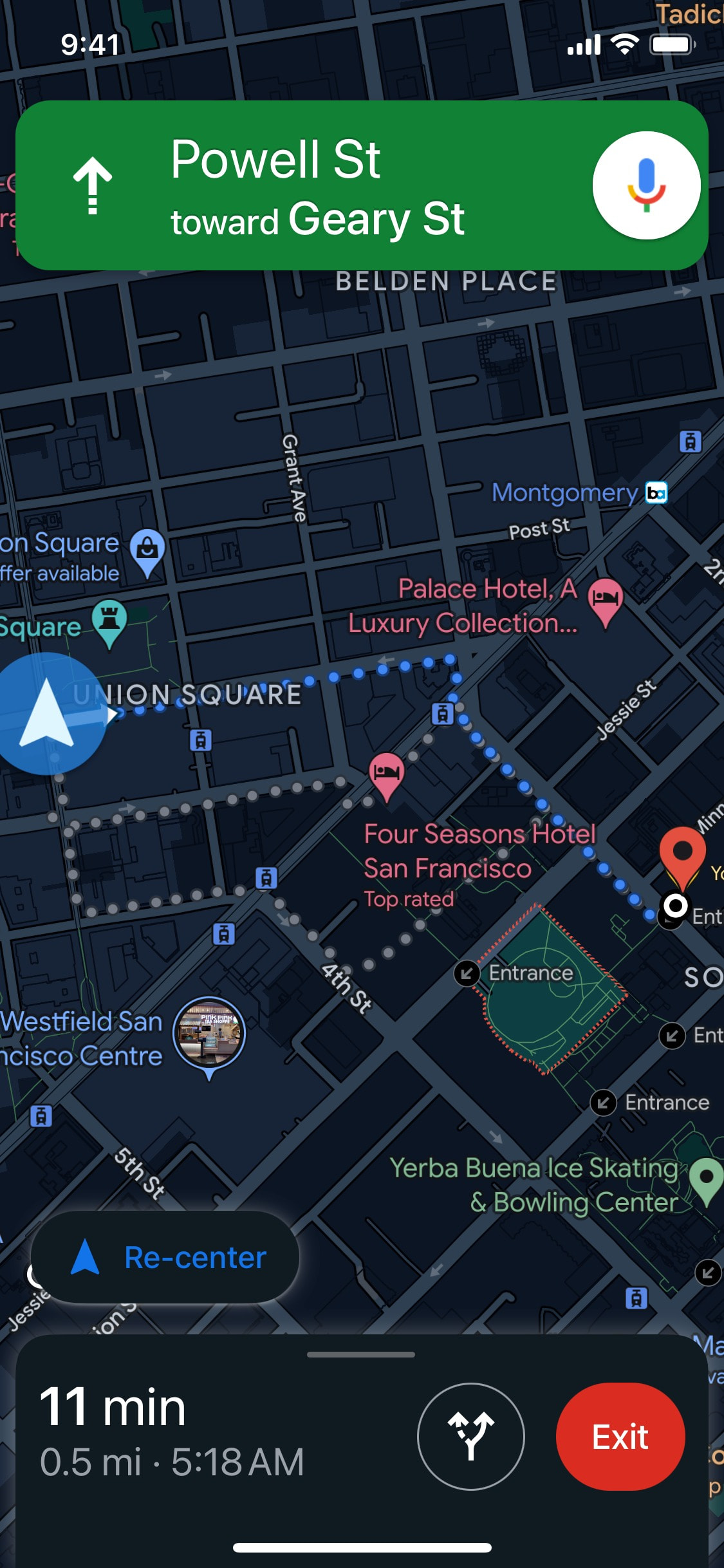 Google Maps iOS screen 483