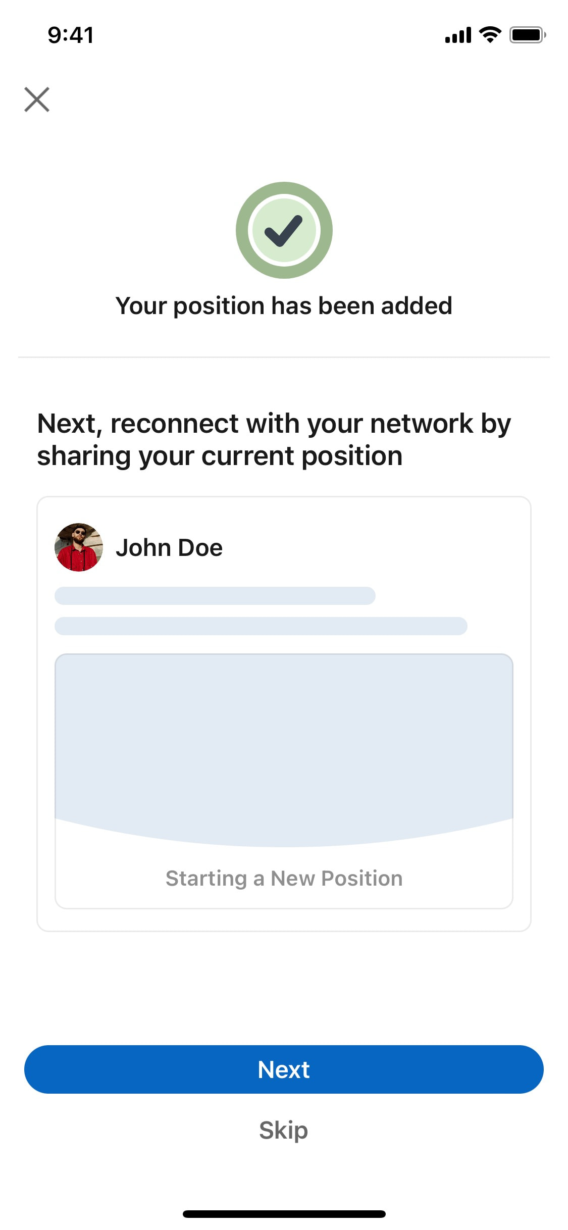 LinkedIn iOS screen 218