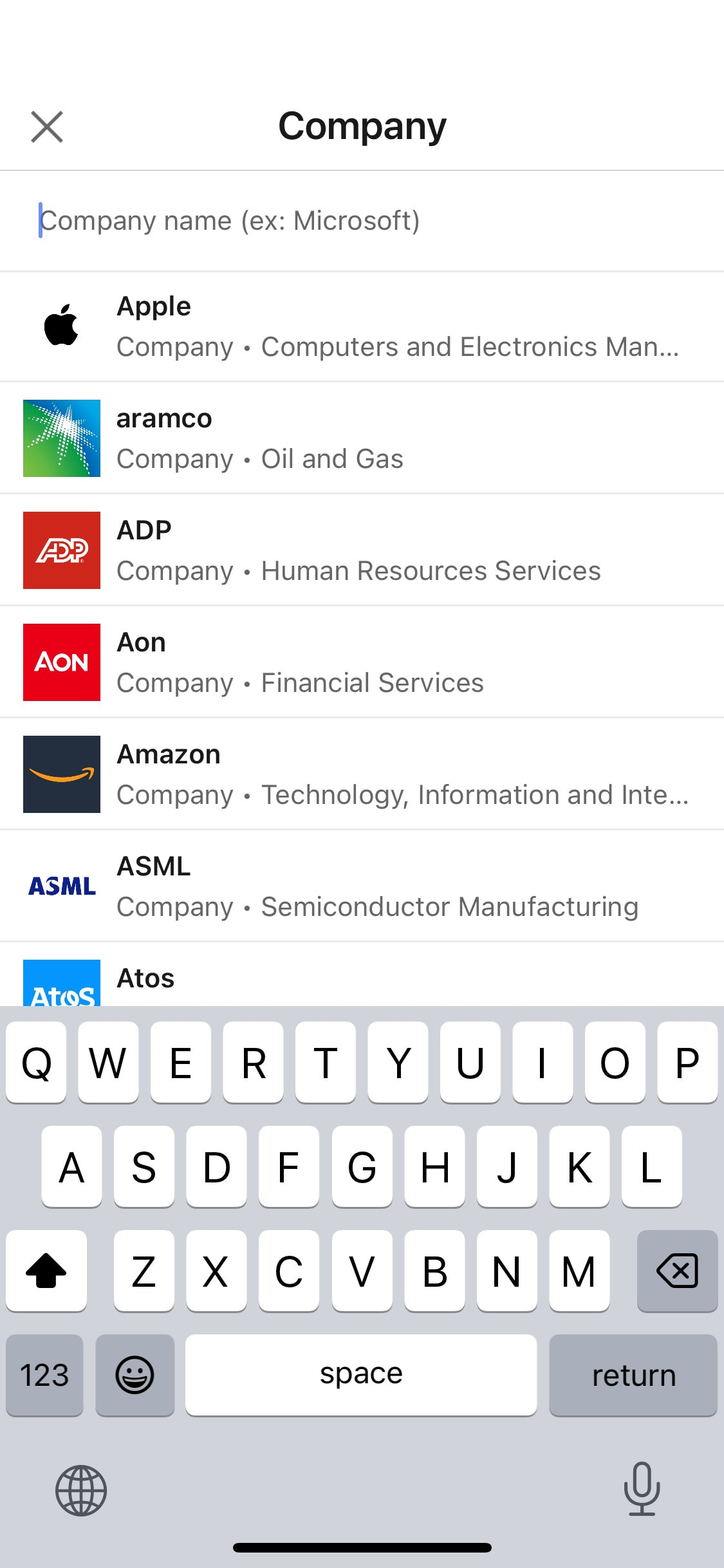 LinkedIn iOS screen 145