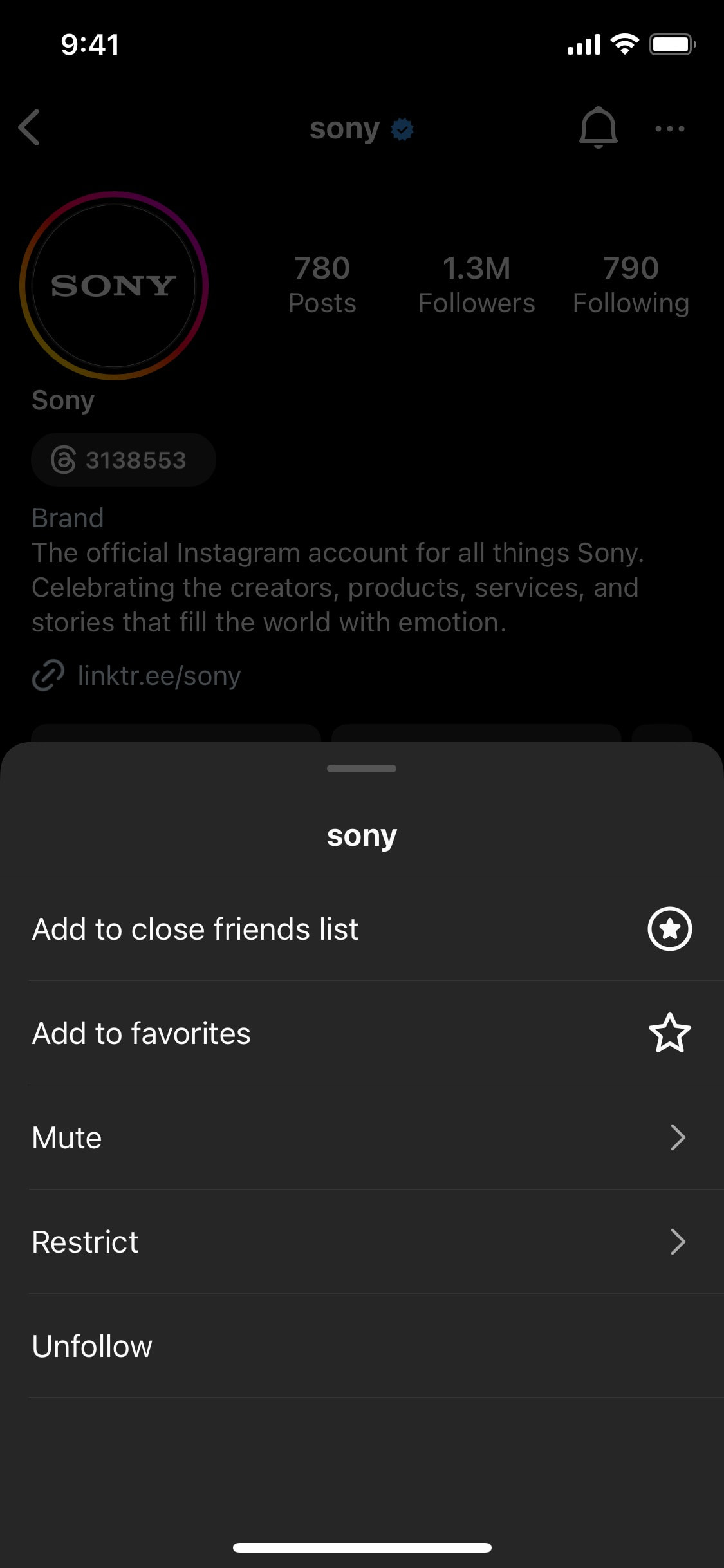 Instagram iOS screen 275