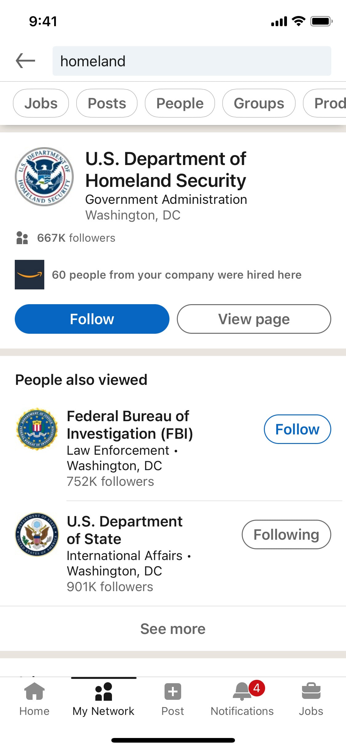 LinkedIn iOS screen 467