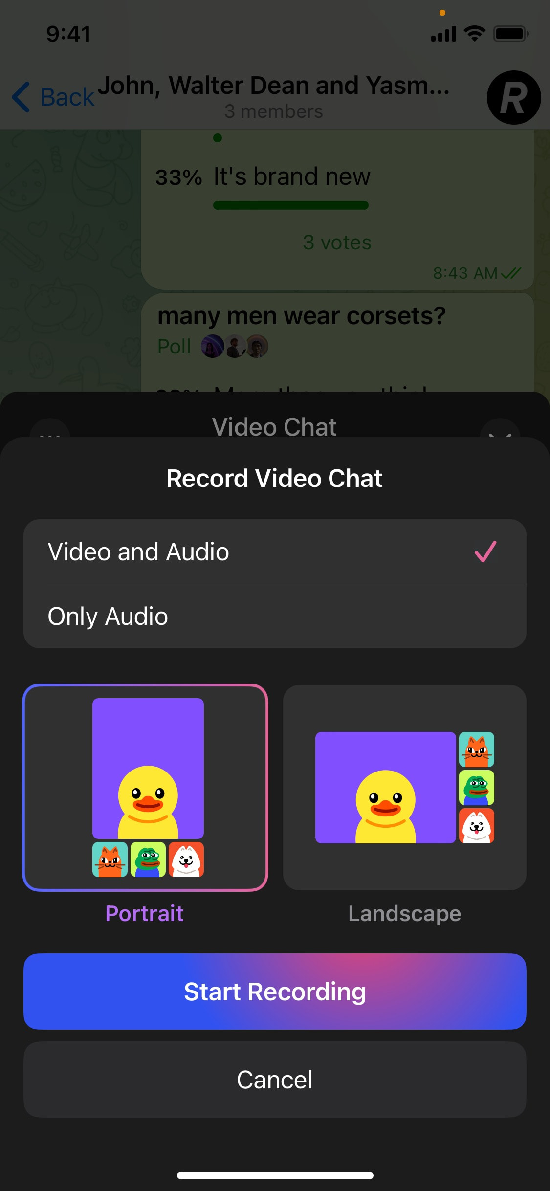 Telegram iOS screen 766