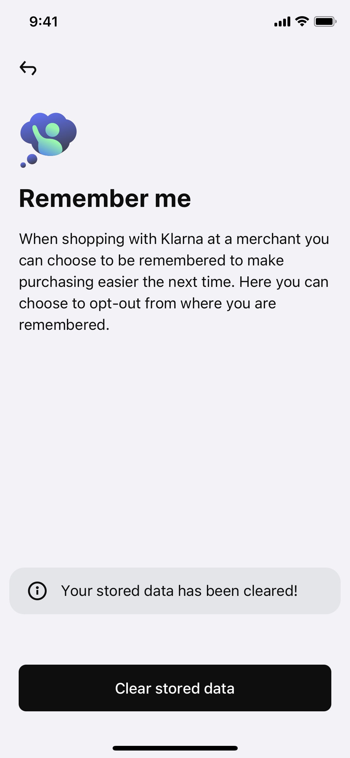 Klarna iOS screen 190